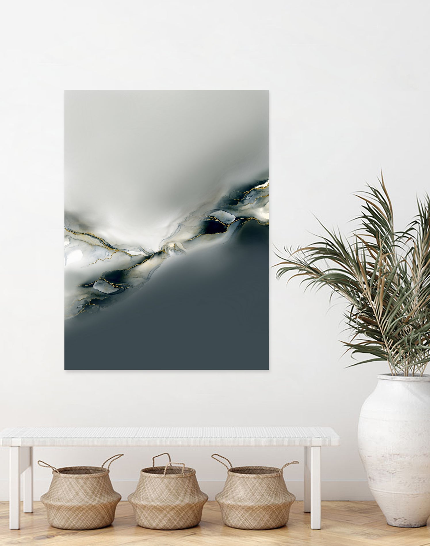 Ink Collection  by Art Tonial on GIANT ART - bleu abstract