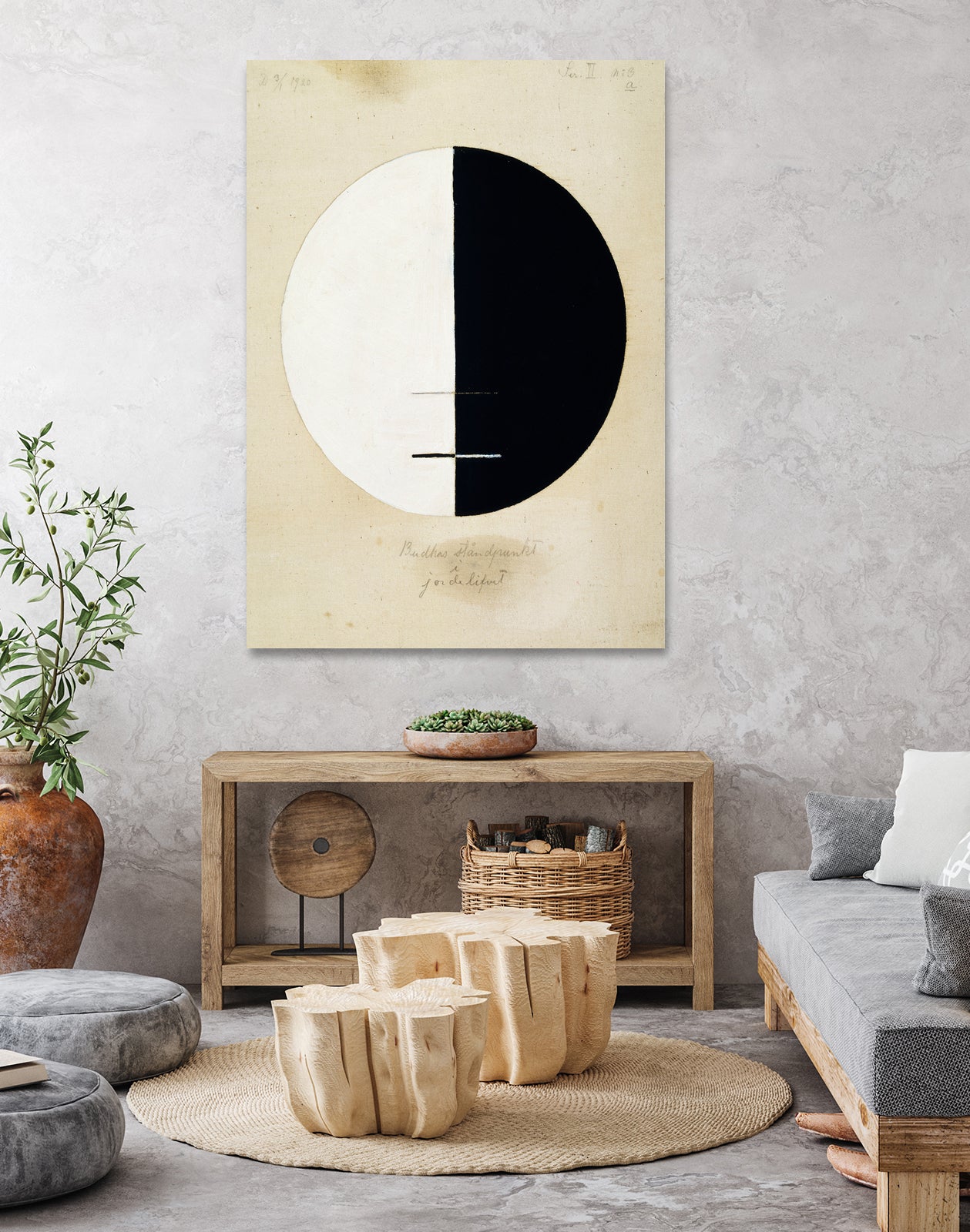 Buddha's Standpoint in the Earthly Life, No. 3a, 1920 by Hilma af Klint on GIANT ART - beige museums