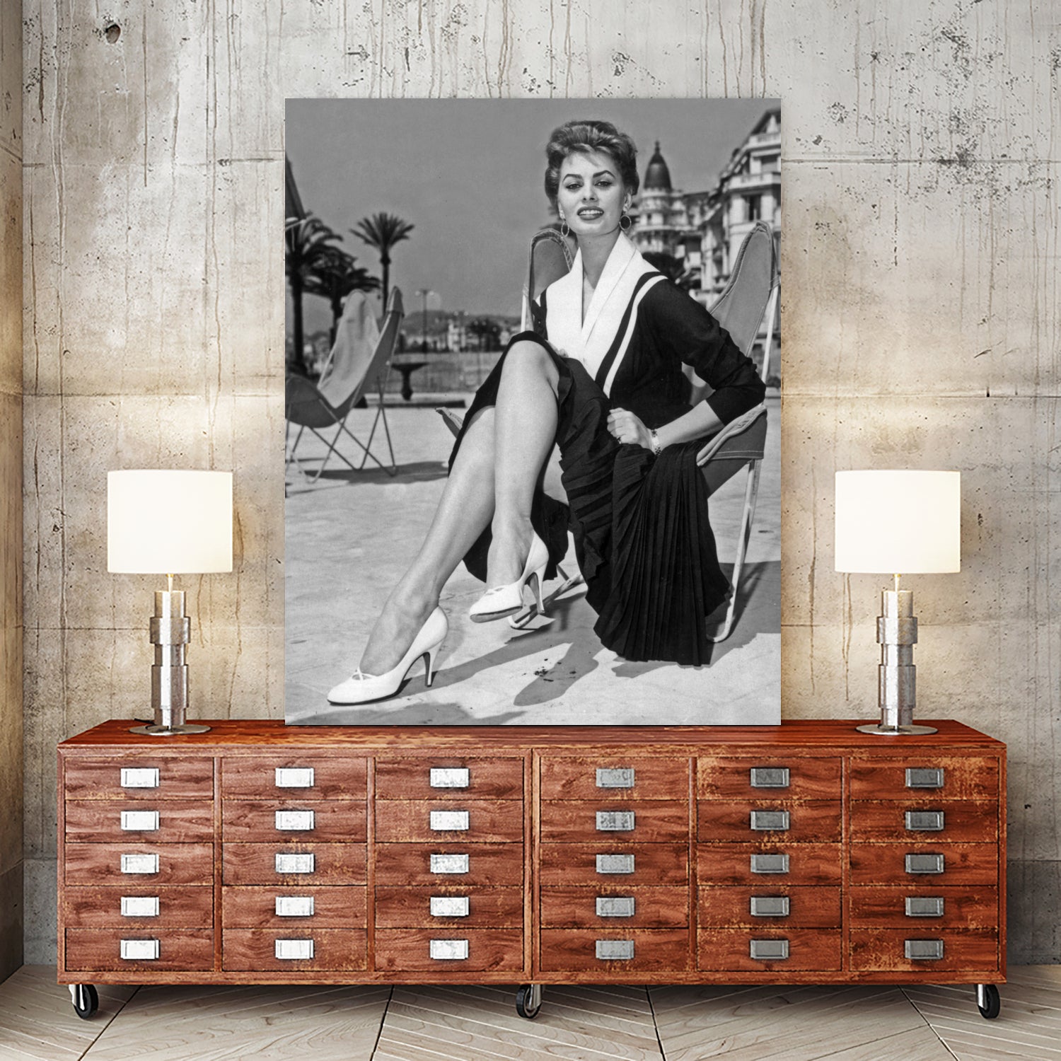 Sophia Loren at Cannes Festival 1954 by Bridgeman Images on GIANT ART - black and white photo