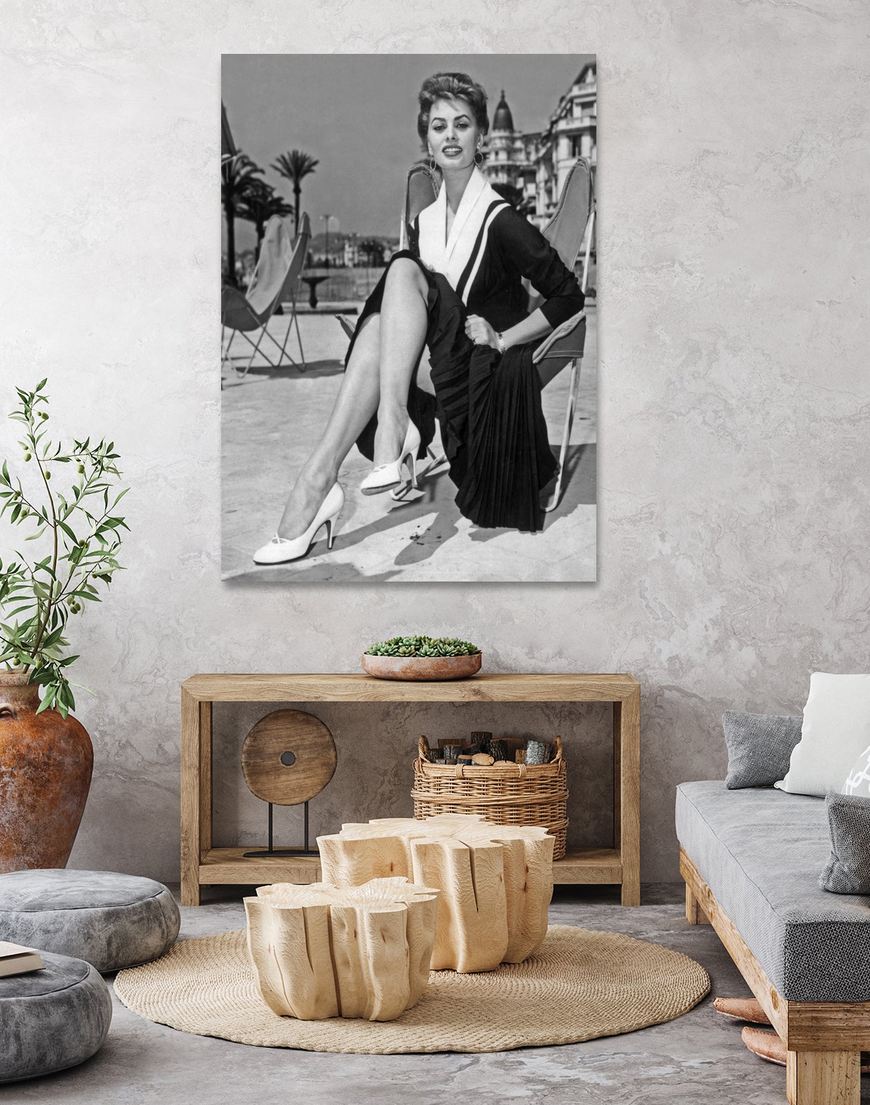 Sophia Loren at Cannes Festival 1954 by Bridgeman Images on GIANT ART - black and white photo