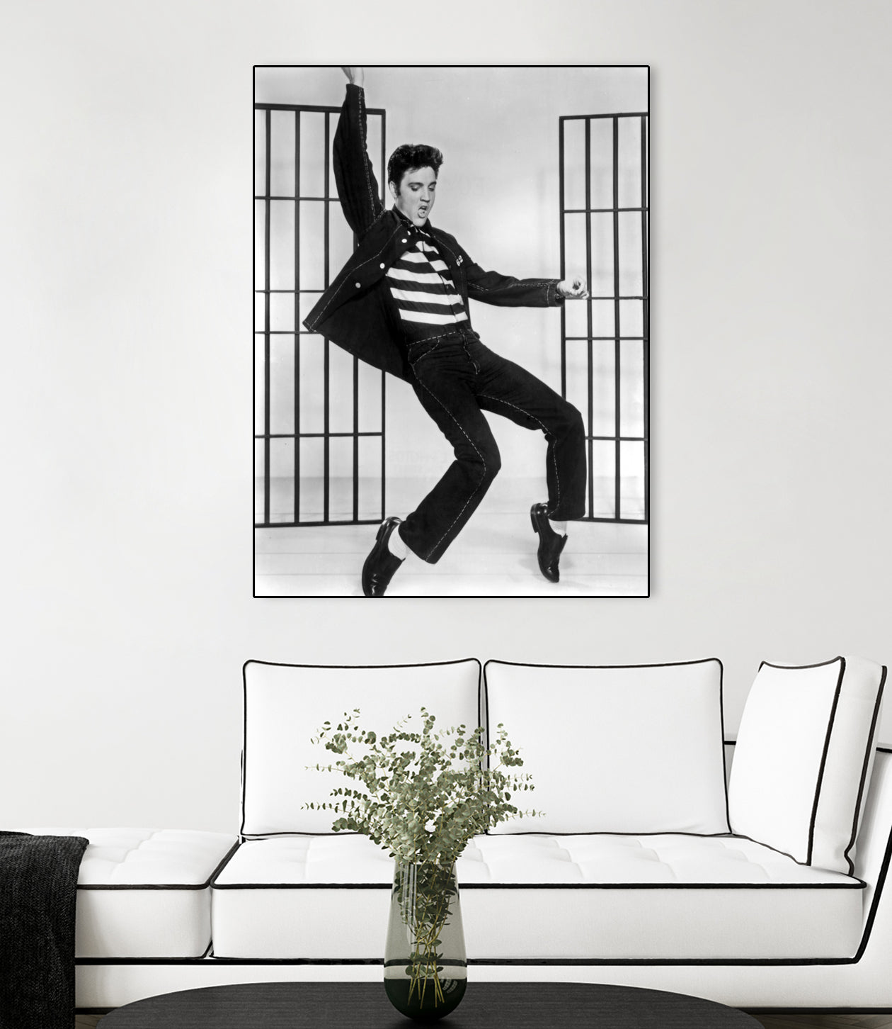 Jailhouse Rock' de RichardThorpe avec Elvis Presley 1957 by Bridgeman Images on GIANT ART - black and white photography