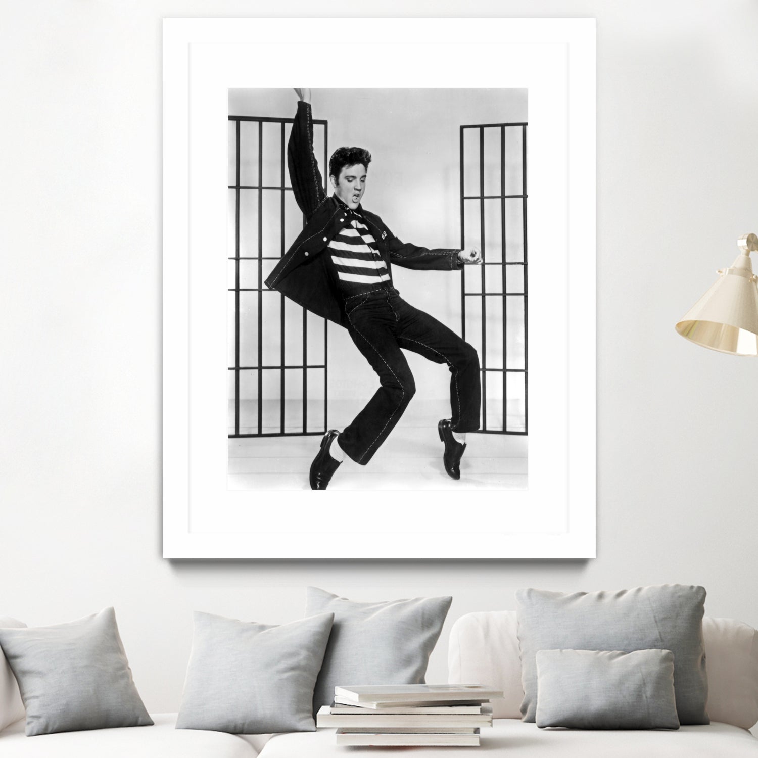 Jailhouse Rock' de RichardThorpe avec Elvis Presley 1957 by Bridgeman Images on GIANT ART - black and white photography