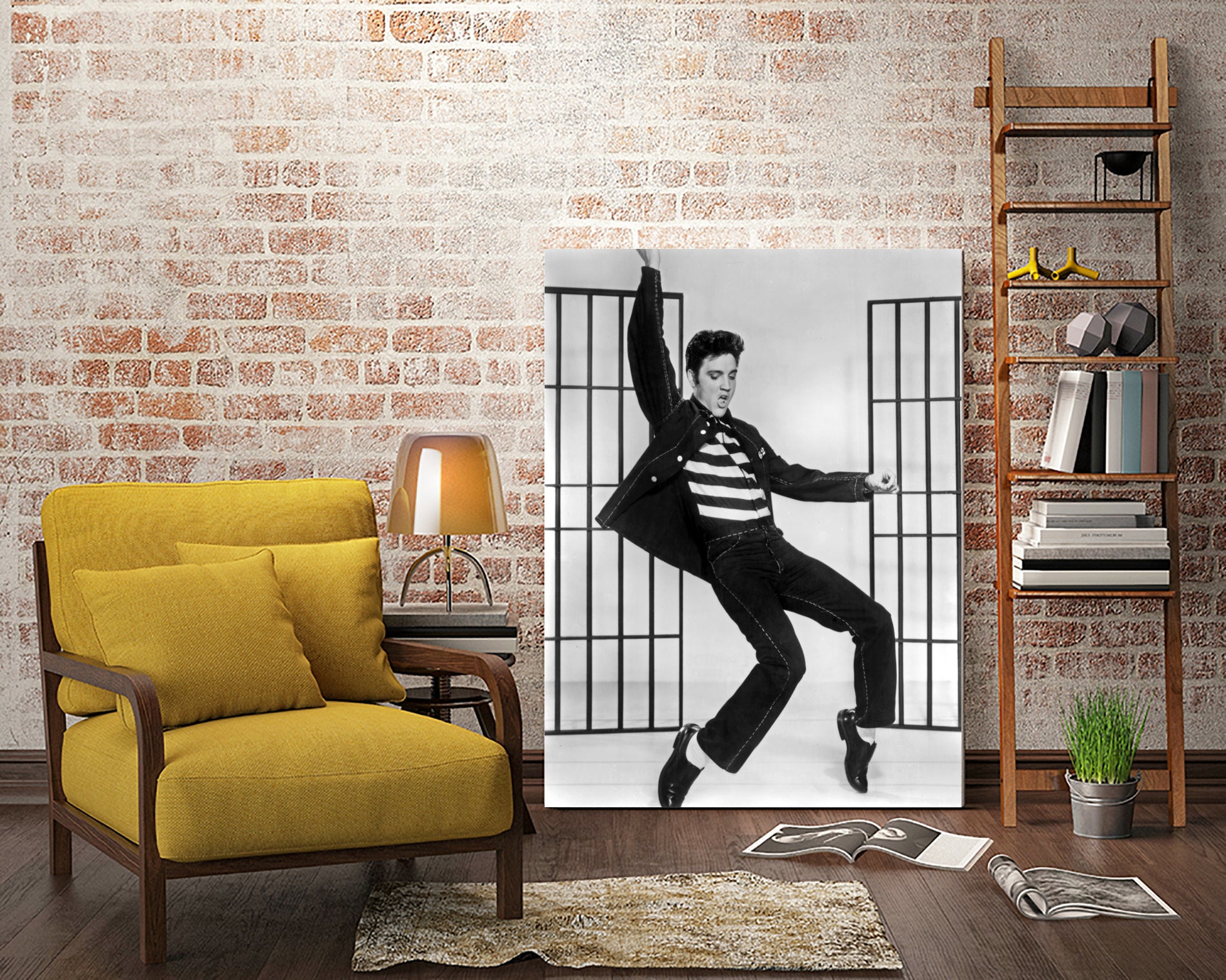 Jailhouse Rock' de RichardThorpe avec Elvis Presley 1957 by Bridgeman Images on GIANT ART - black and white photography