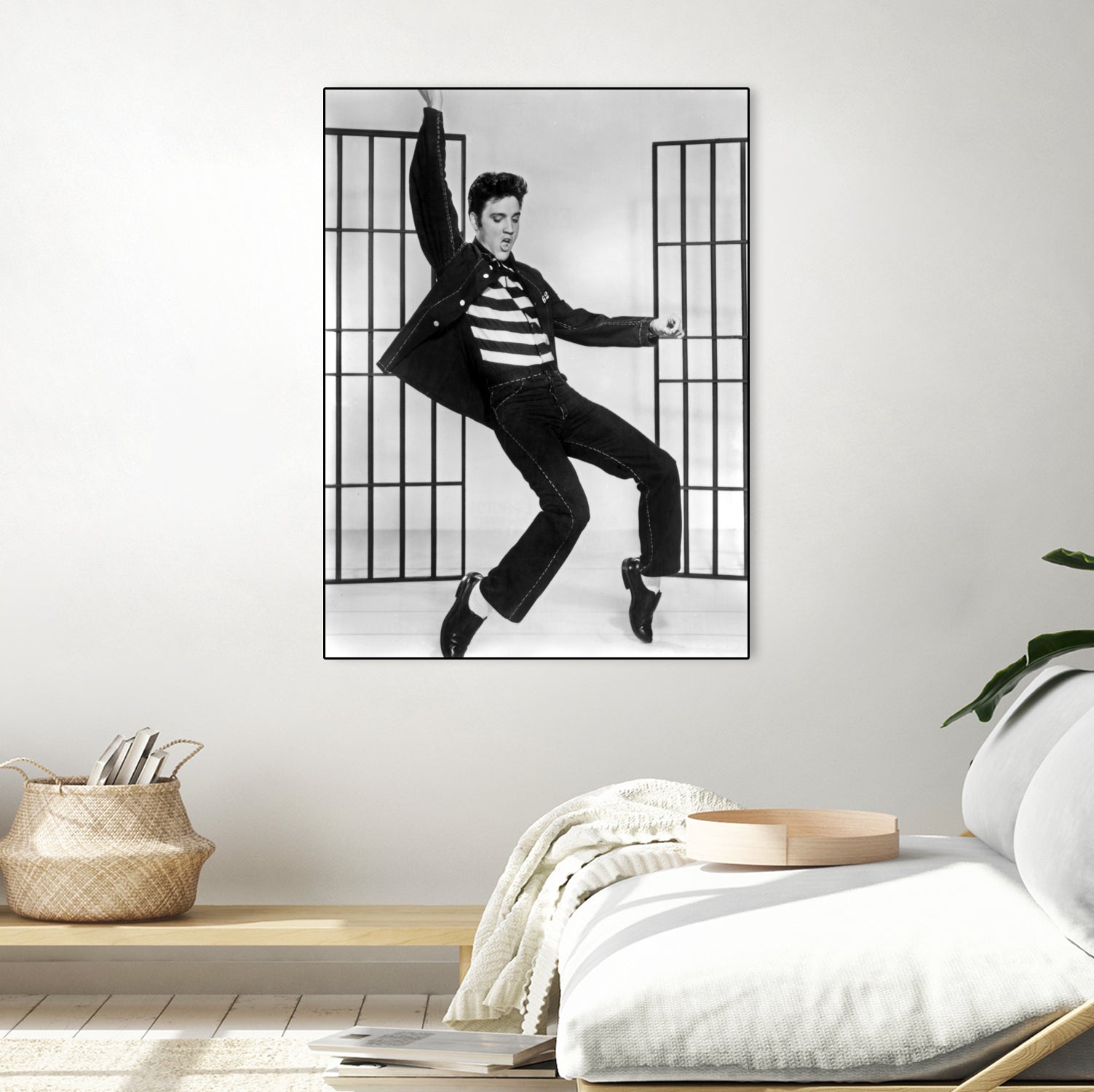 Jailhouse Rock' de RichardThorpe avec Elvis Presley 1957 by Bridgeman Images on GIANT ART - black and white photography