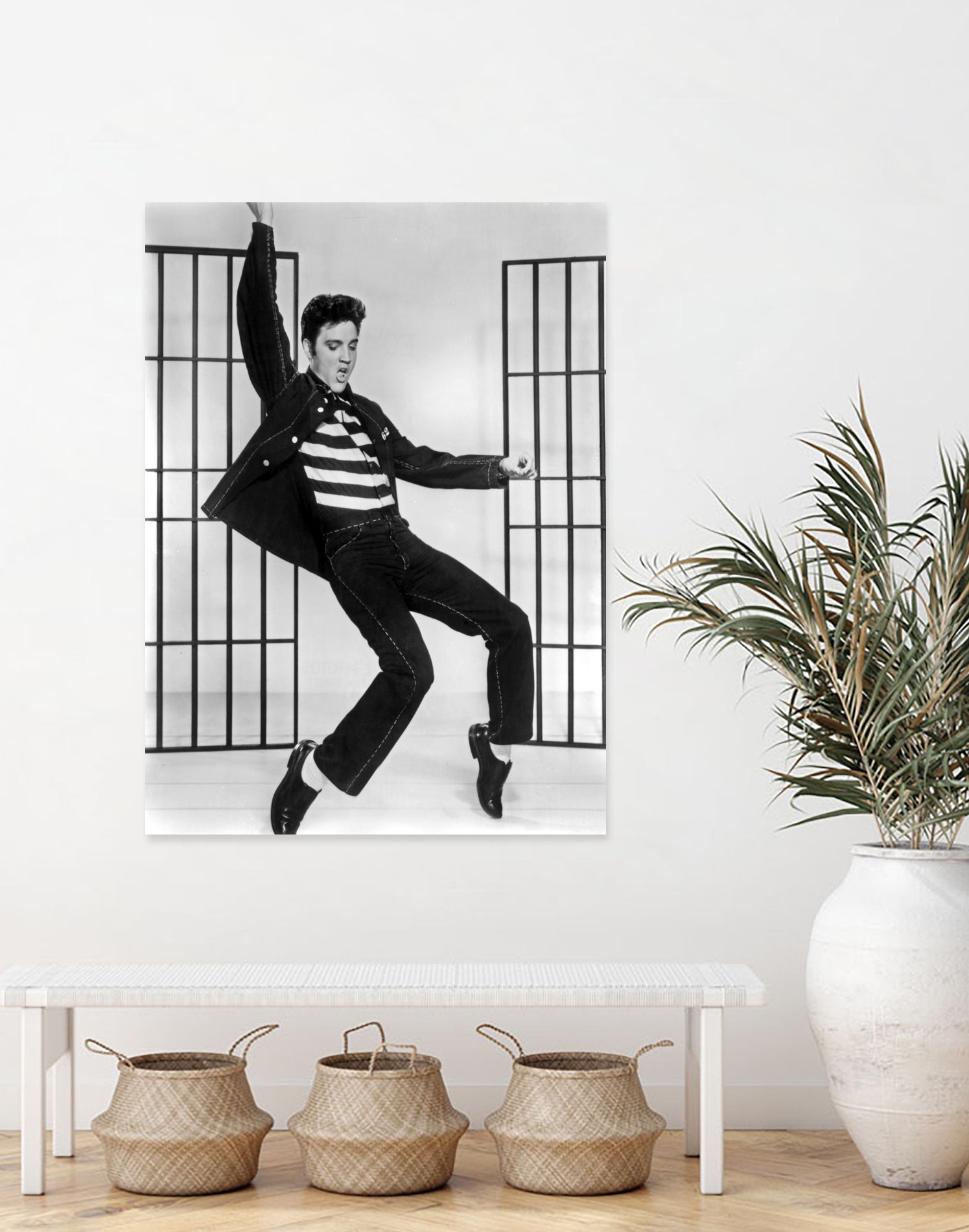 Jailhouse Rock' de RichardThorpe avec Elvis Presley 1957 by Bridgeman Images on GIANT ART - black and white photography