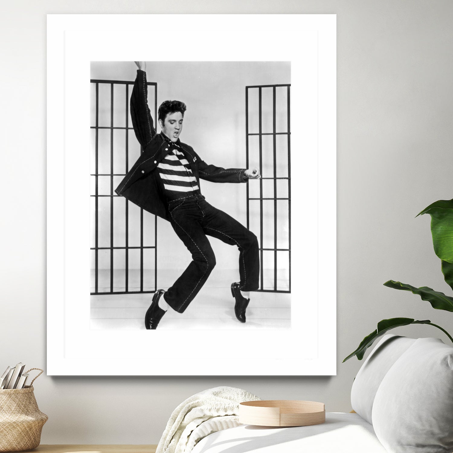 Jailhouse Rock' de RichardThorpe avec Elvis Presley 1957 by Bridgeman Images on GIANT ART - black and white photography