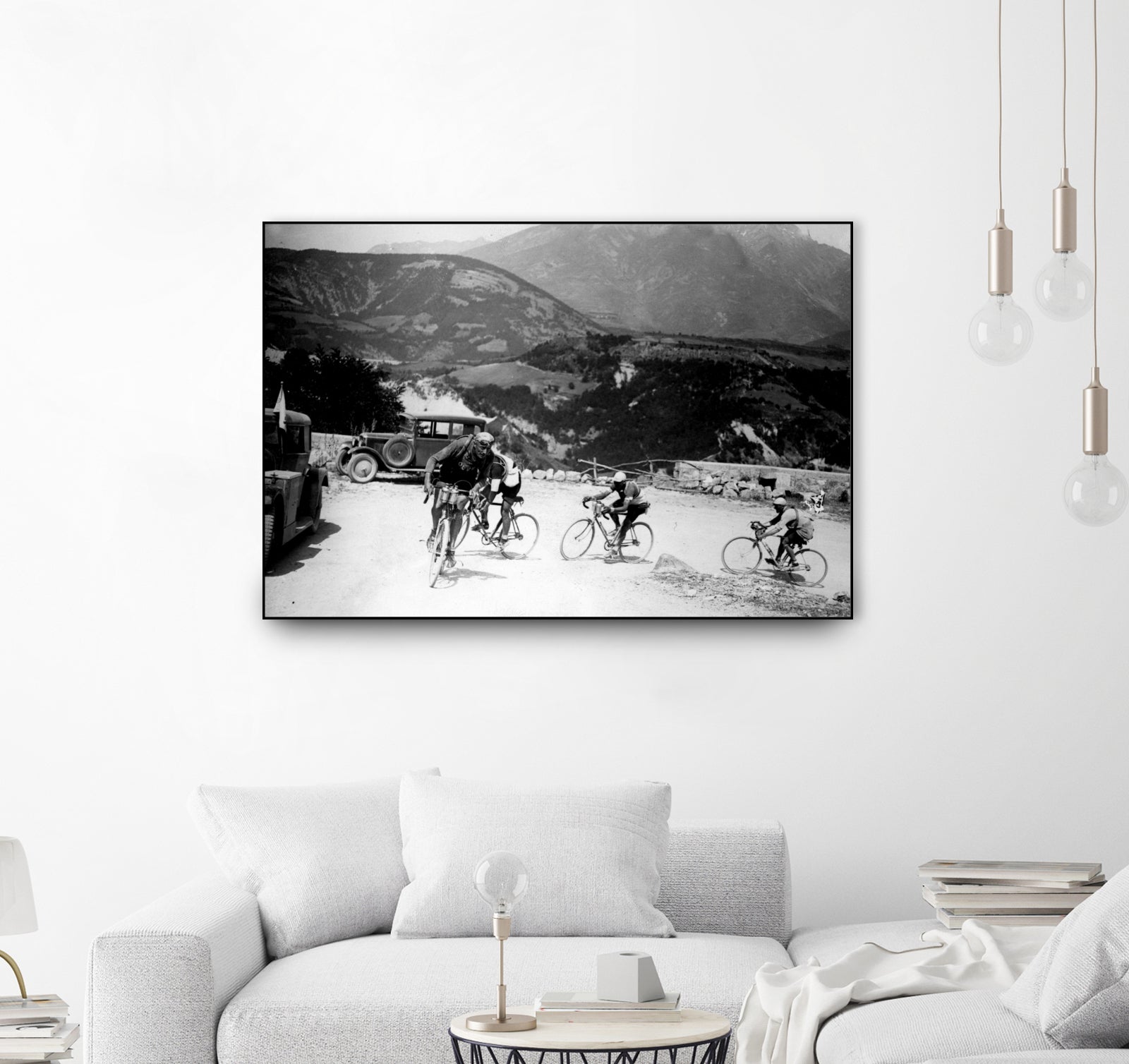 Tour de France 1928, 13th leg Nice/Grenoble (Alps) on july 4 by Bridgeman Images on GIANT ART - black and white photography