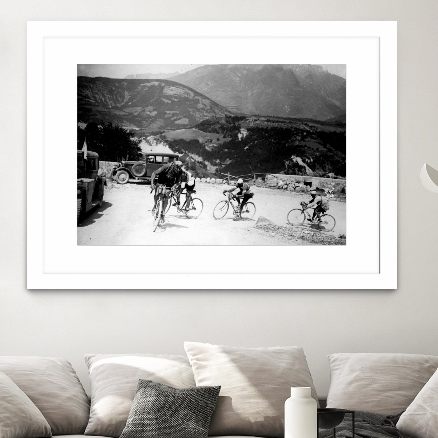 Tour de France 1928, 13th leg Nice/Grenoble (Alps) on july 4 by Bridgeman Images on GIANT ART - black and white photography