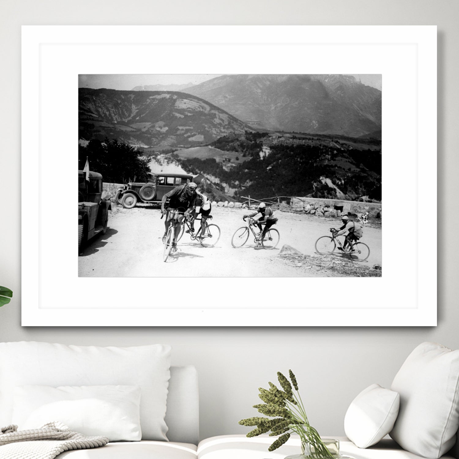 Tour de France 1928, 13th leg Nice/Grenoble (Alps) on july 4 by Bridgeman Images on GIANT ART - black and white photography