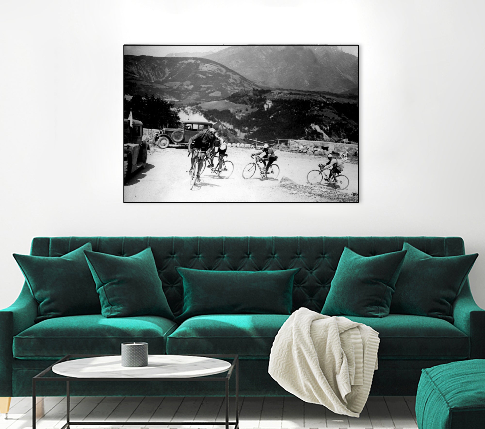 Tour de France 1928, 13th leg Nice/Grenoble (Alps) on july 4 by Bridgeman Images on GIANT ART - black and white photography