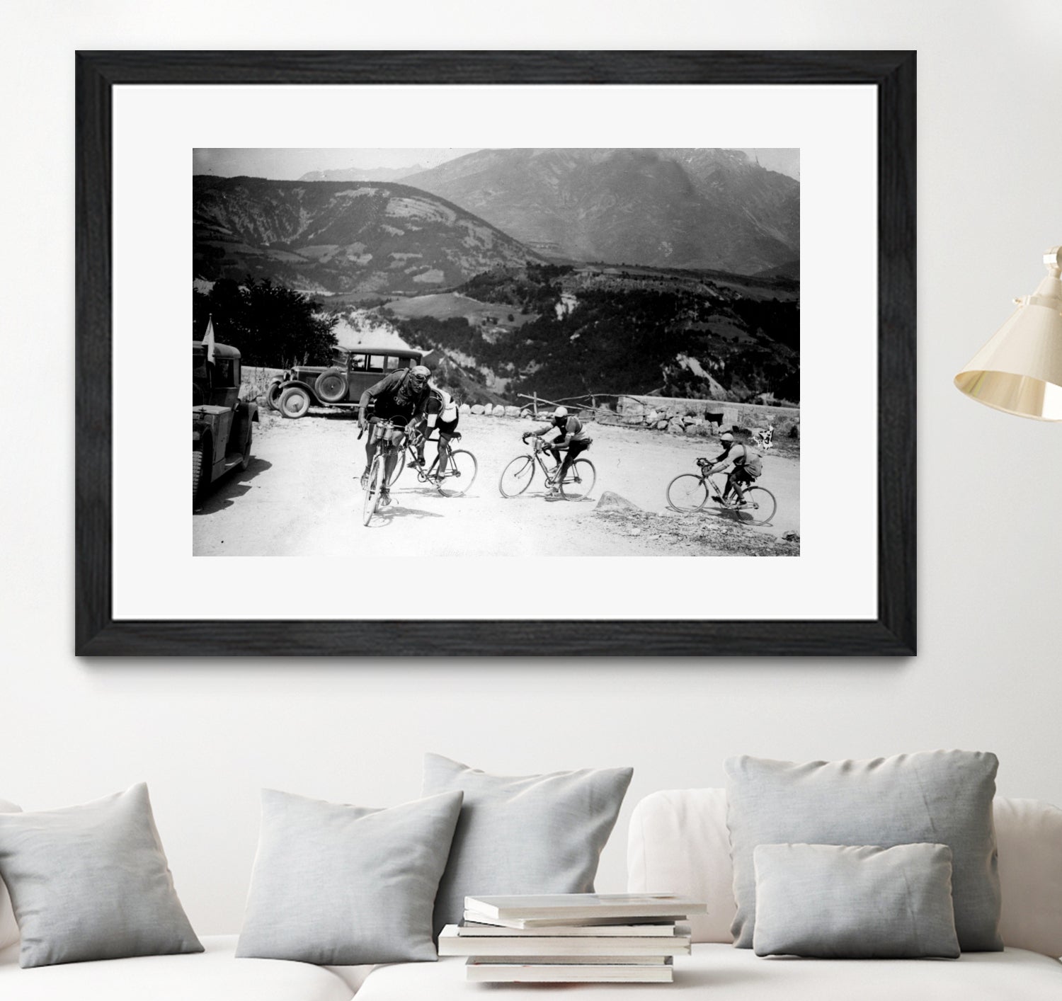 Tour de France 1928, 13th leg Nice/Grenoble (Alps) on july 4 by Bridgeman Images on GIANT ART - black and white photography