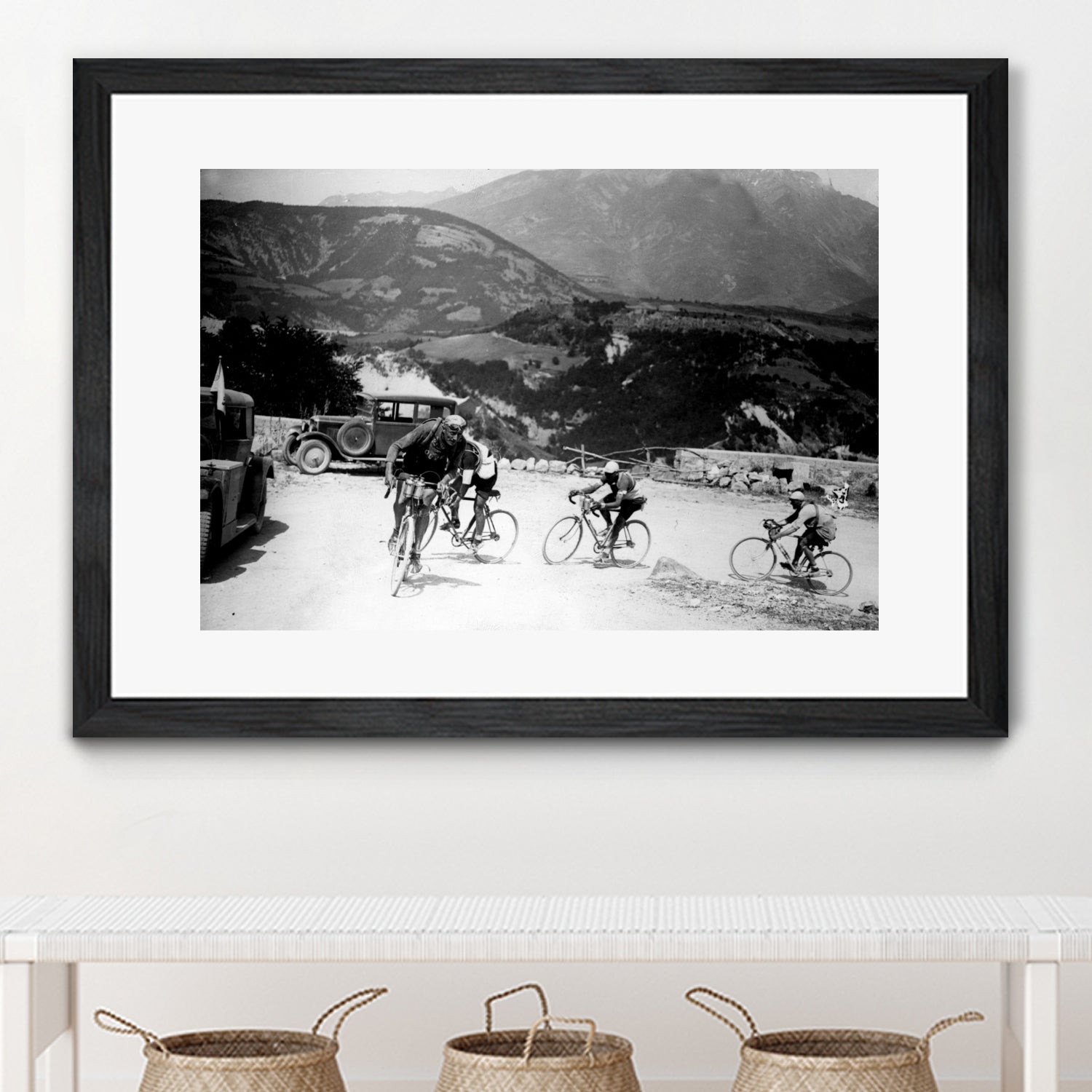 Tour de France 1928, 13th leg Nice/Grenoble (Alps) on july 4 by Bridgeman Images on GIANT ART - black and white photography