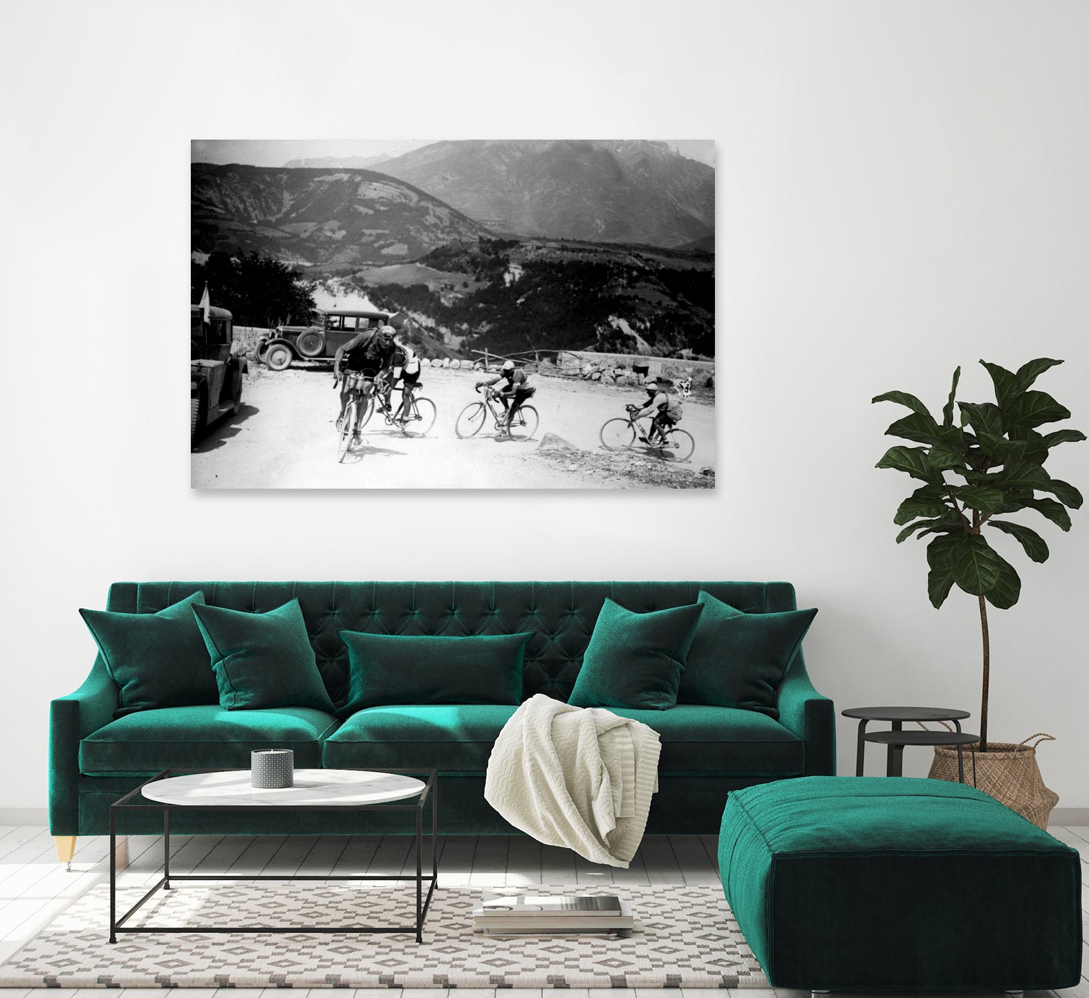 Tour de France 1928, 13th leg Nice/Grenoble (Alps) on july 4 by Bridgeman Images on GIANT ART - black and white photography