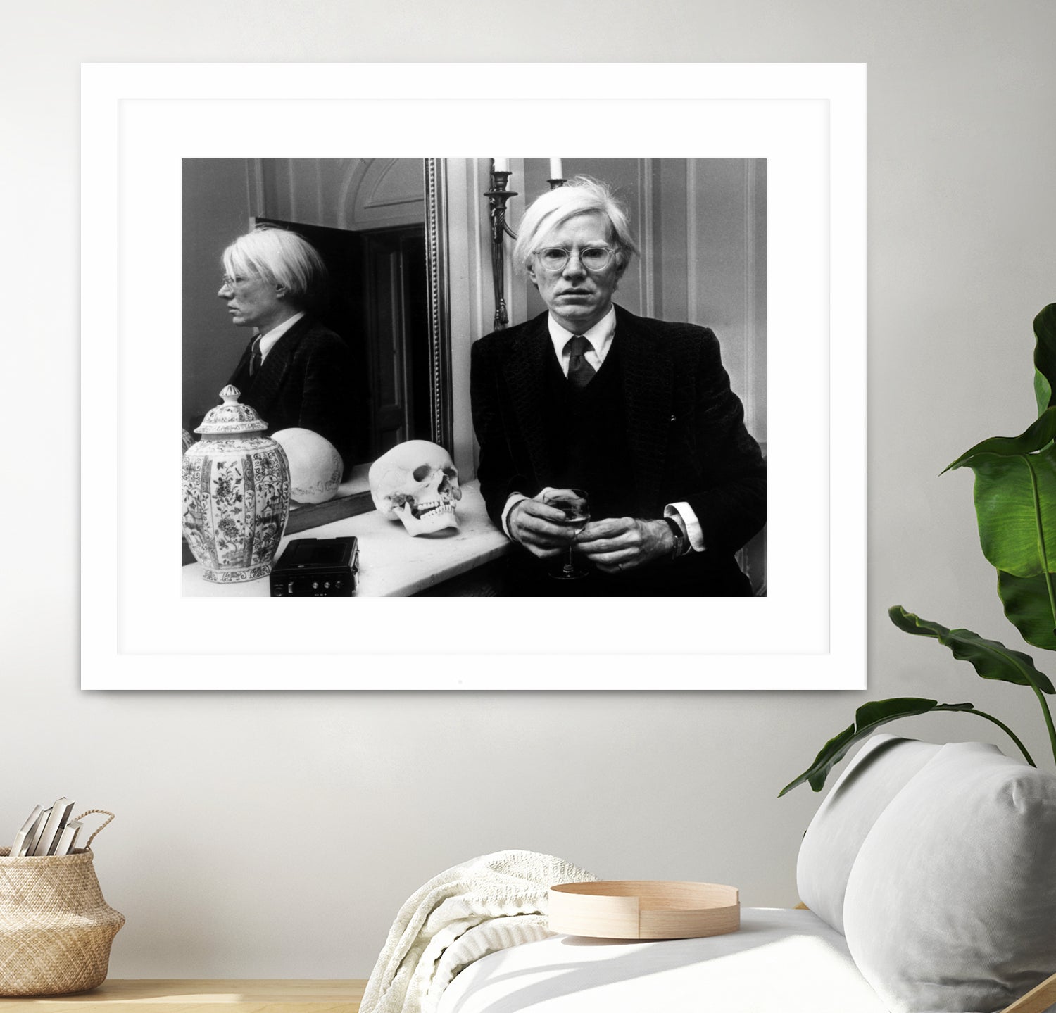 Andy Warhol in London, November 12th, 1975  by Bridgeman Images on GIANT ART - black and white photography