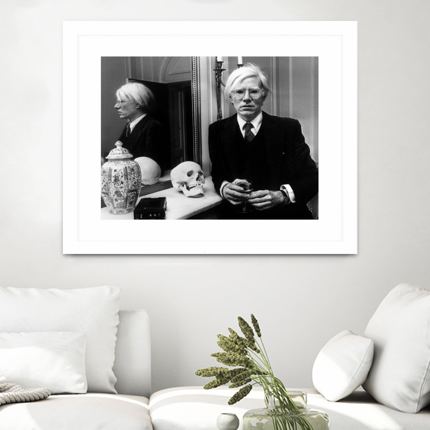 Andy Warhol in London, November 12th, 1975  by Bridgeman Images on GIANT ART - black and white photography