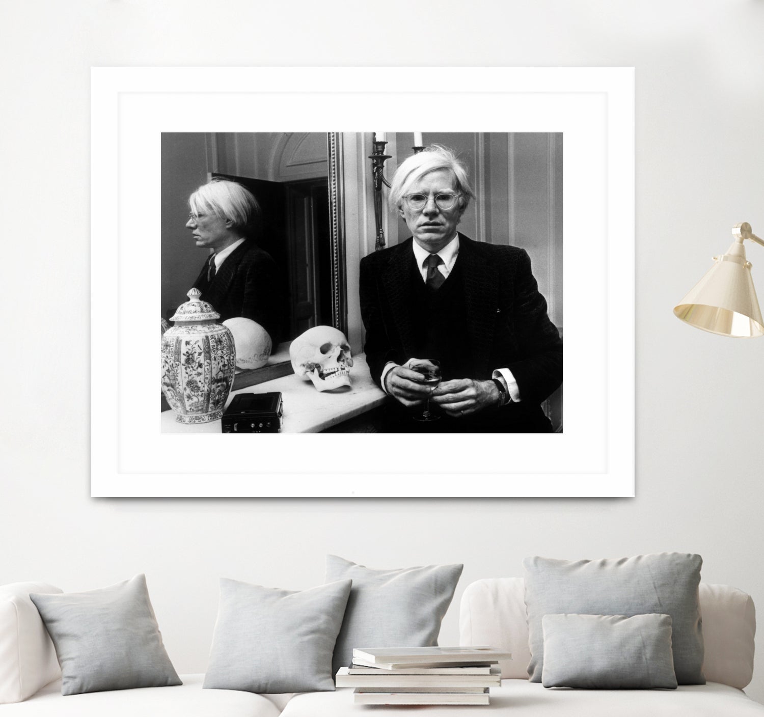 Andy Warhol in London, November 12th, 1975  by Bridgeman Images on GIANT ART - black and white photography