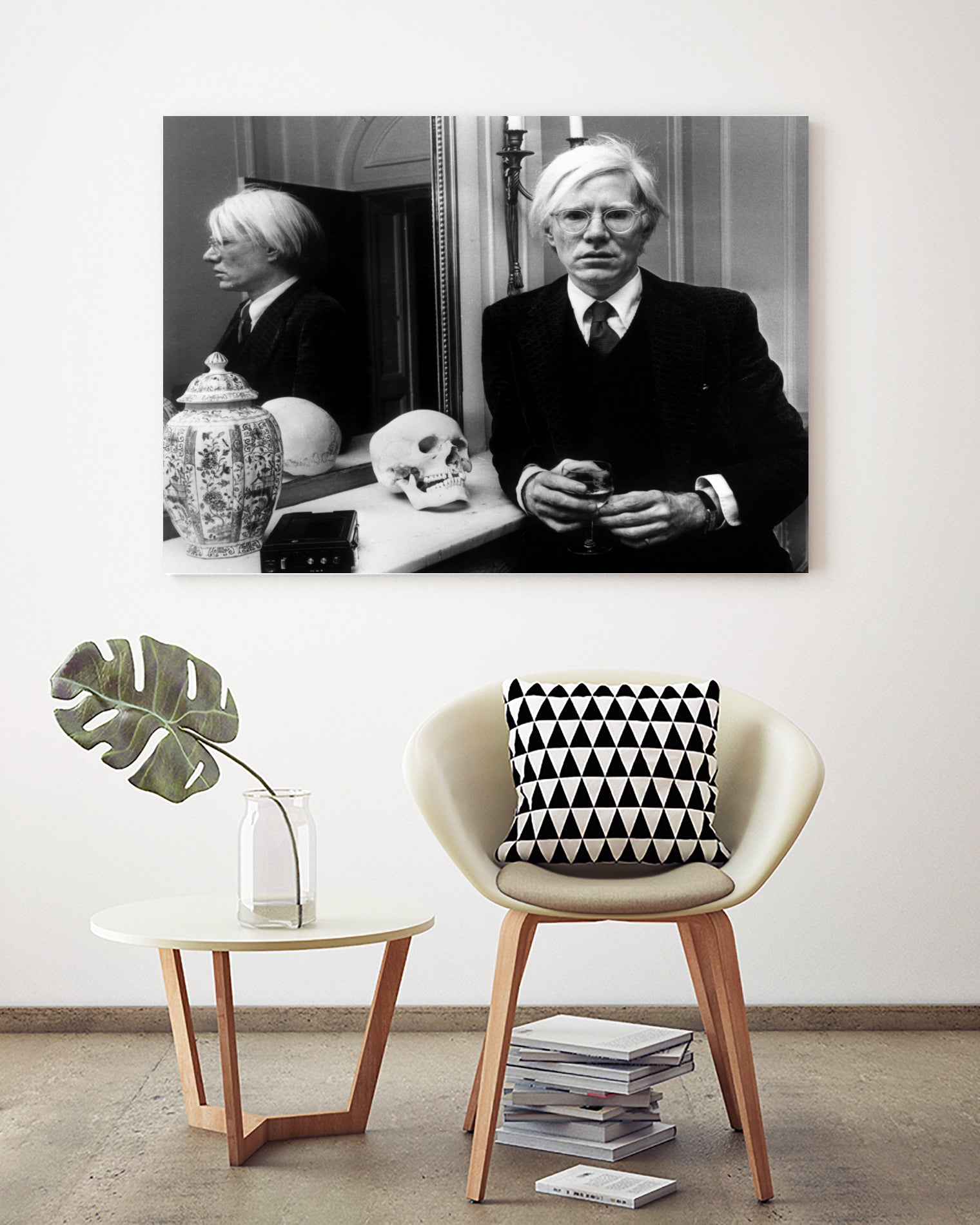 Andy Warhol in London, November 12th, 1975  by Bridgeman Images on GIANT ART - black and white photography