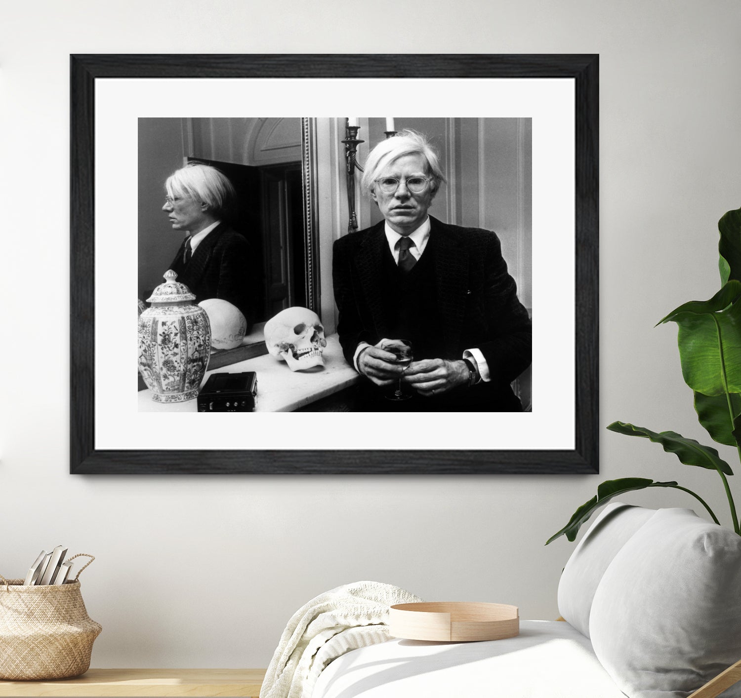 Andy Warhol in London, November 12th, 1975  by Bridgeman Images on GIANT ART - black and white photography