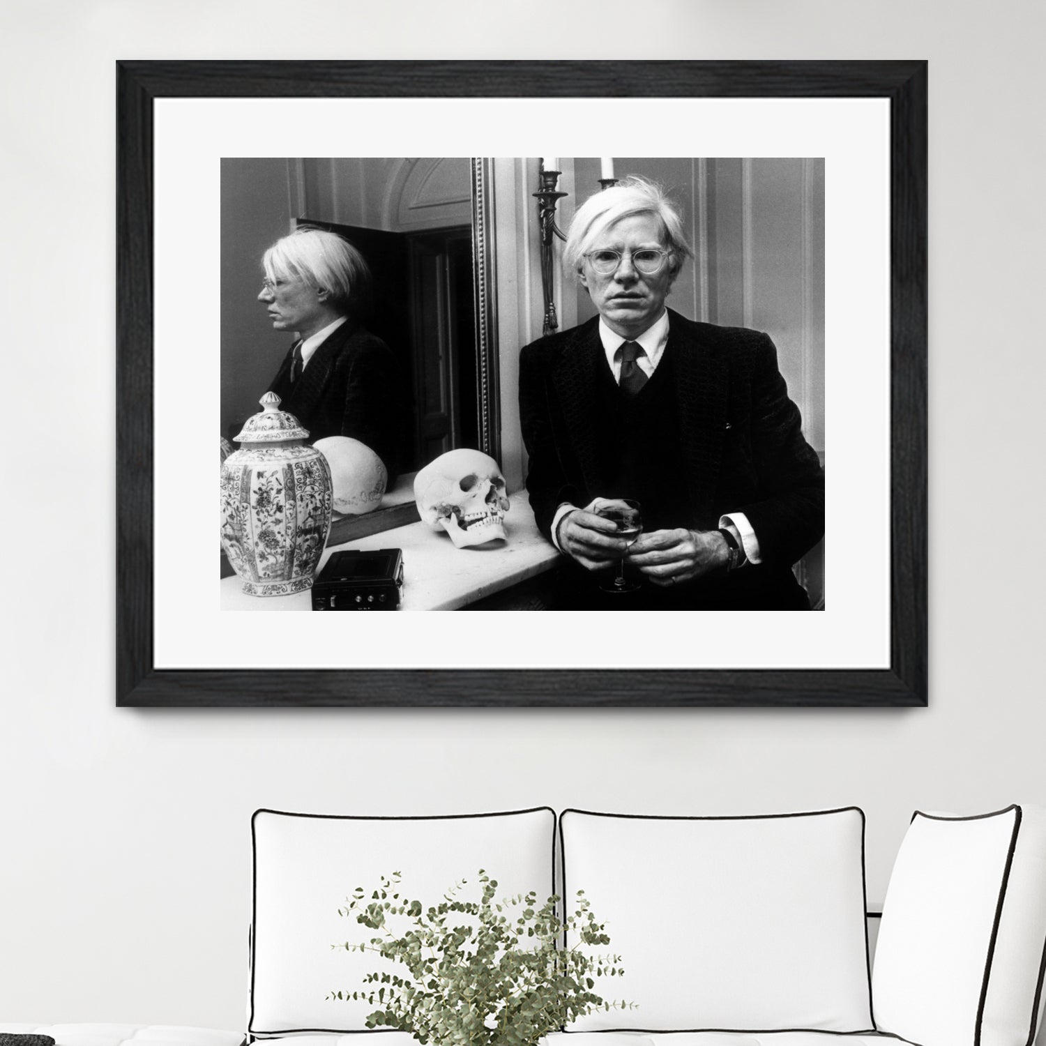 Andy Warhol in London, November 12th, 1975  by Bridgeman Images on GIANT ART - black and white photography