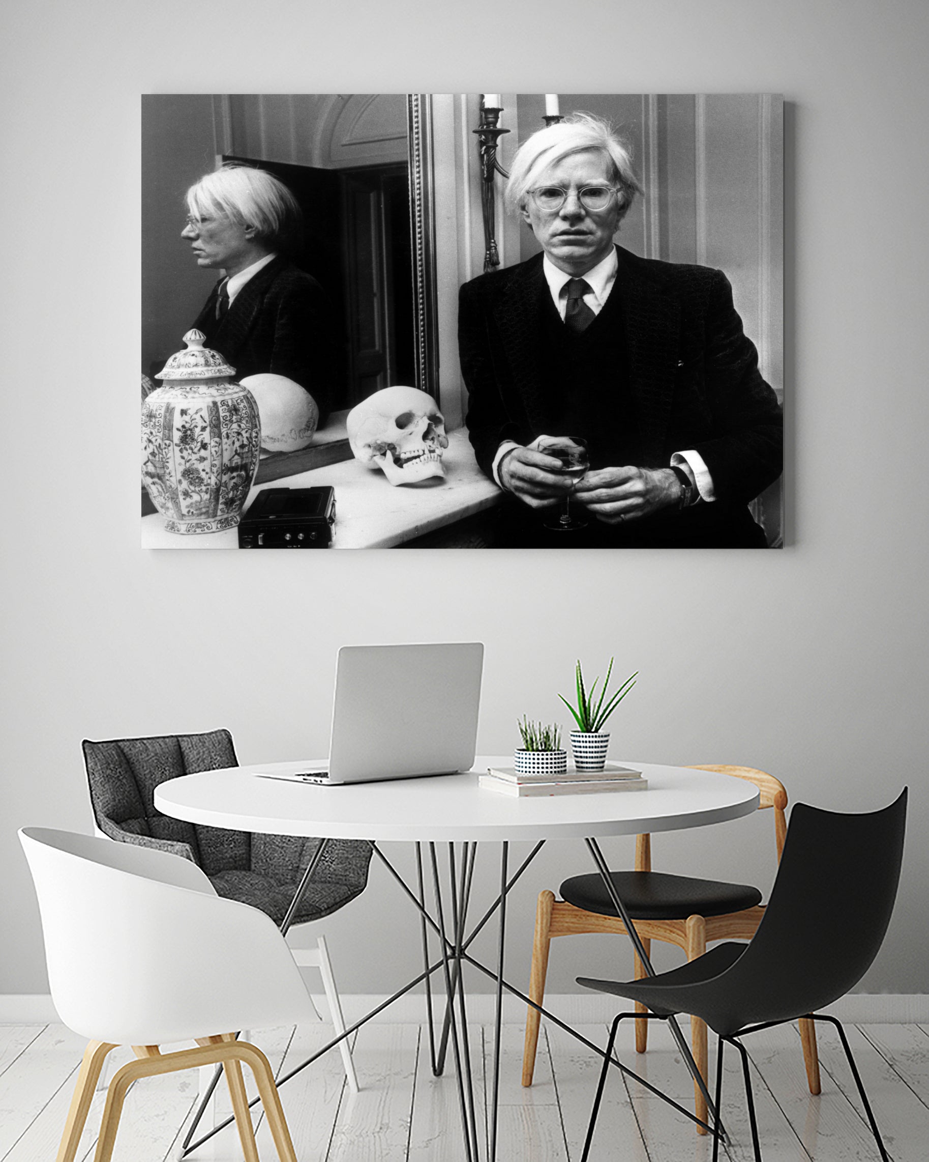 Andy Warhol in London, November 12th, 1975  by Bridgeman Images on GIANT ART - black and white photography