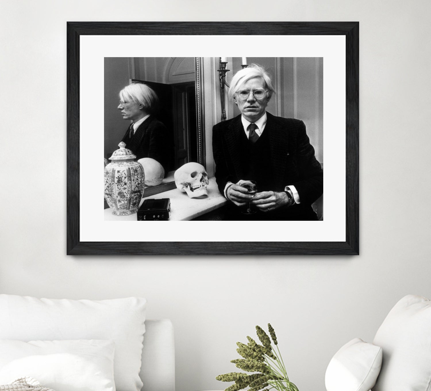 Andy Warhol in London, November 12th, 1975  by Bridgeman Images on GIANT ART - black and white photography