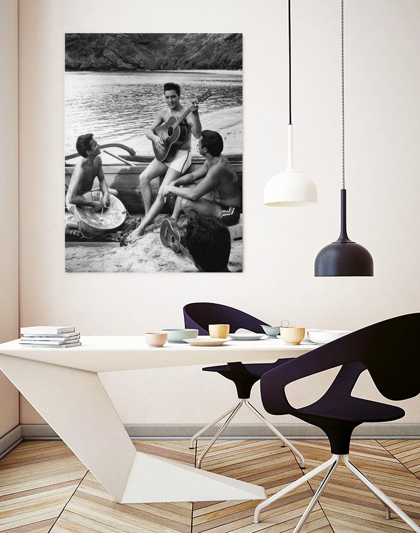 Elvis Presley, Blue Hawaii 1961 Directed By Norman Taurog by Bridgeman Images on GIANT ART - black and whtie photography