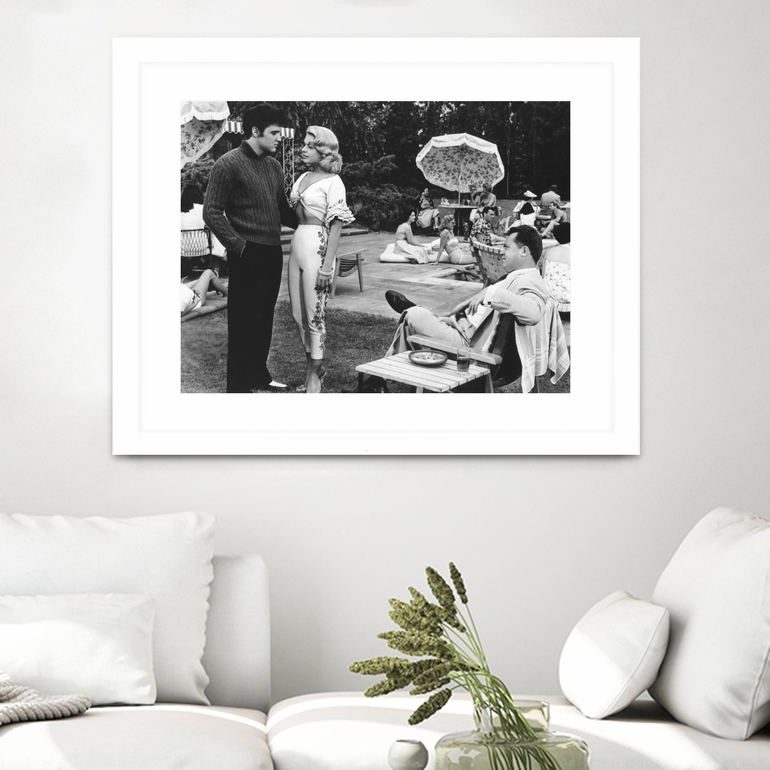 Elvis Presley, Jennifer Holden And Mickey Shaughnessy by Bridgeman on GIANT ART - black and white photography