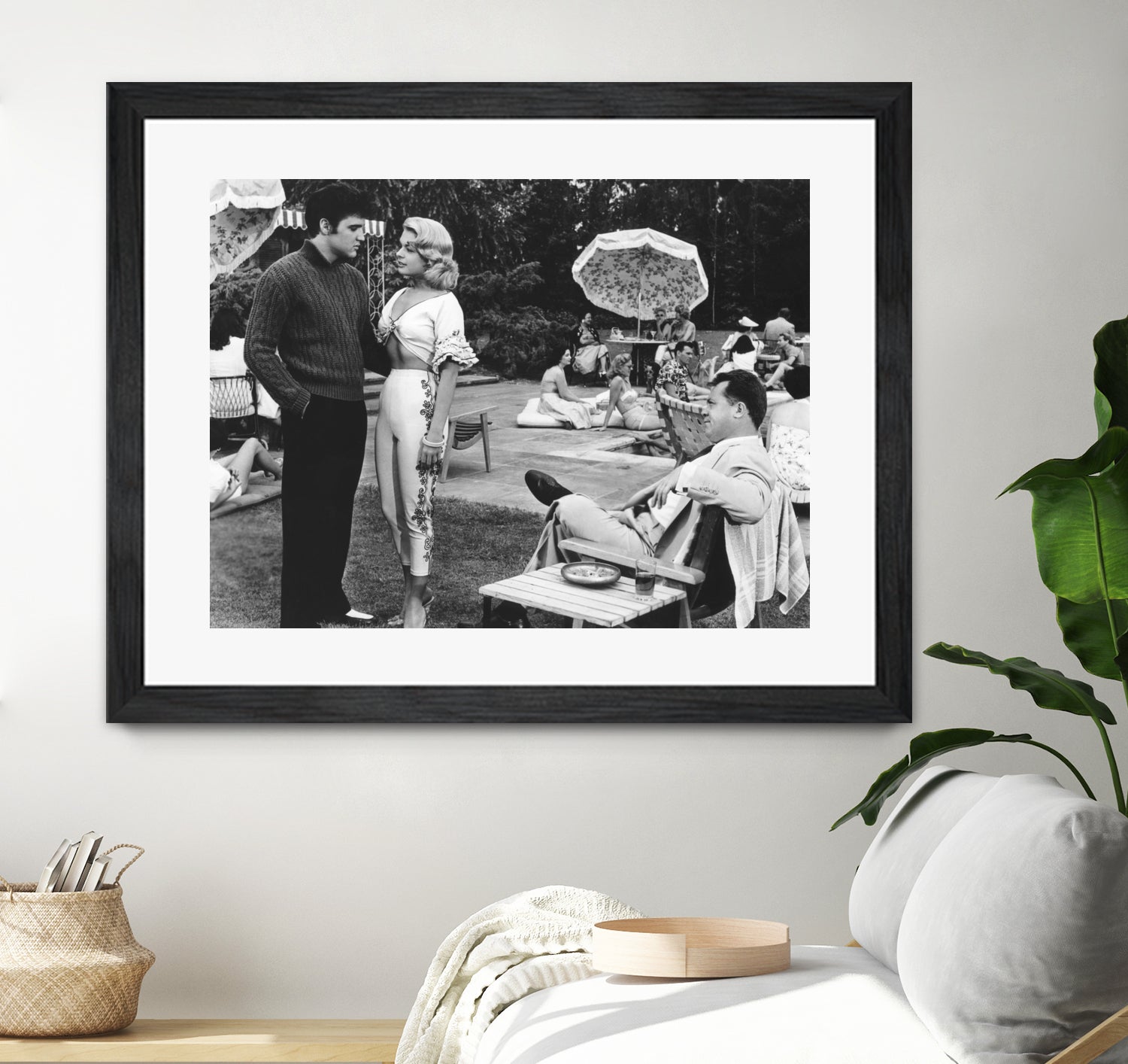 Elvis Presley, Jennifer Holden And Mickey Shaughnessy by Bridgeman on GIANT ART - black and white photography