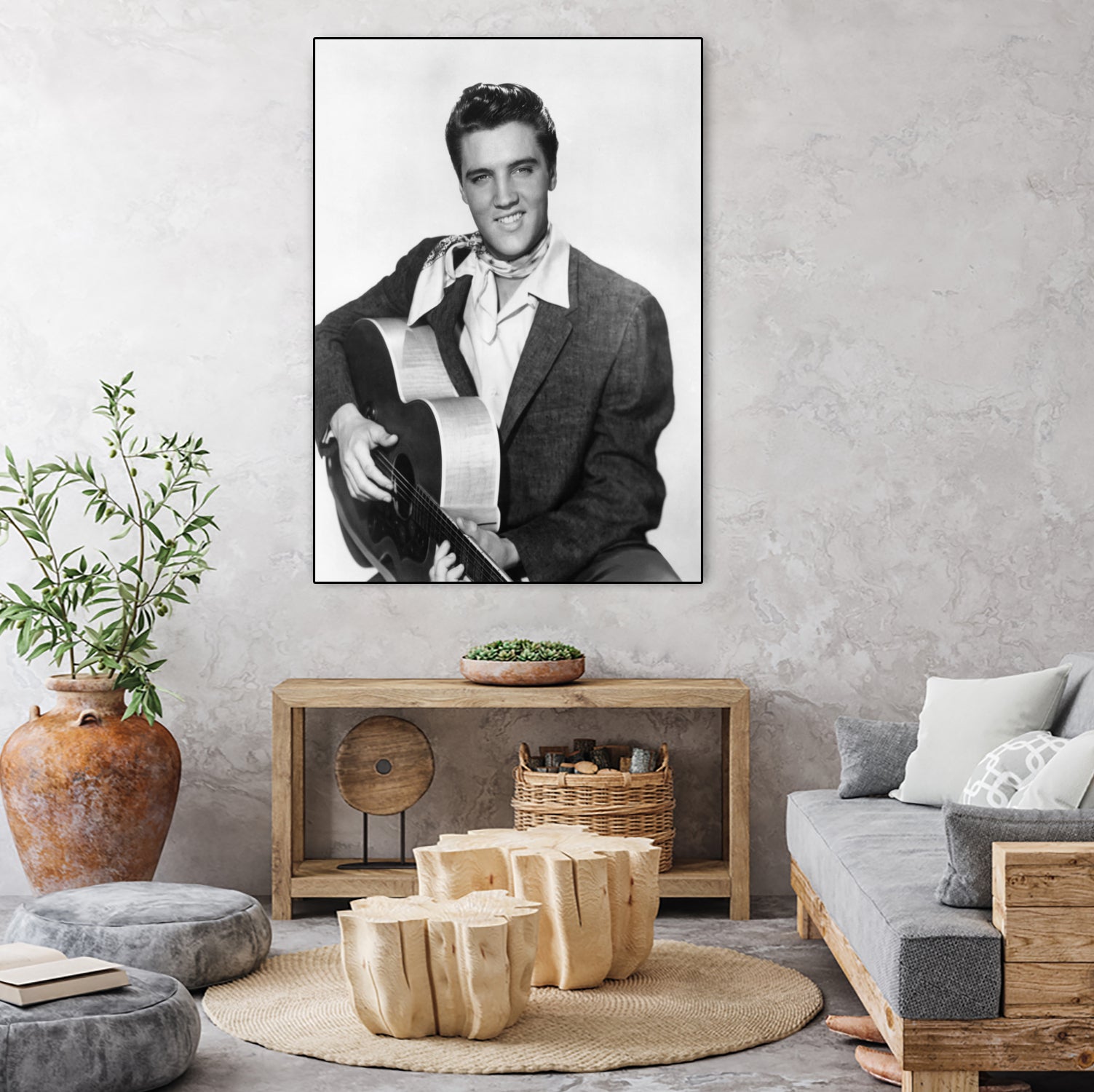 Elvis Presley by Paramount Pictures Bridgeman Images  on GIANT ART - black and white  photography