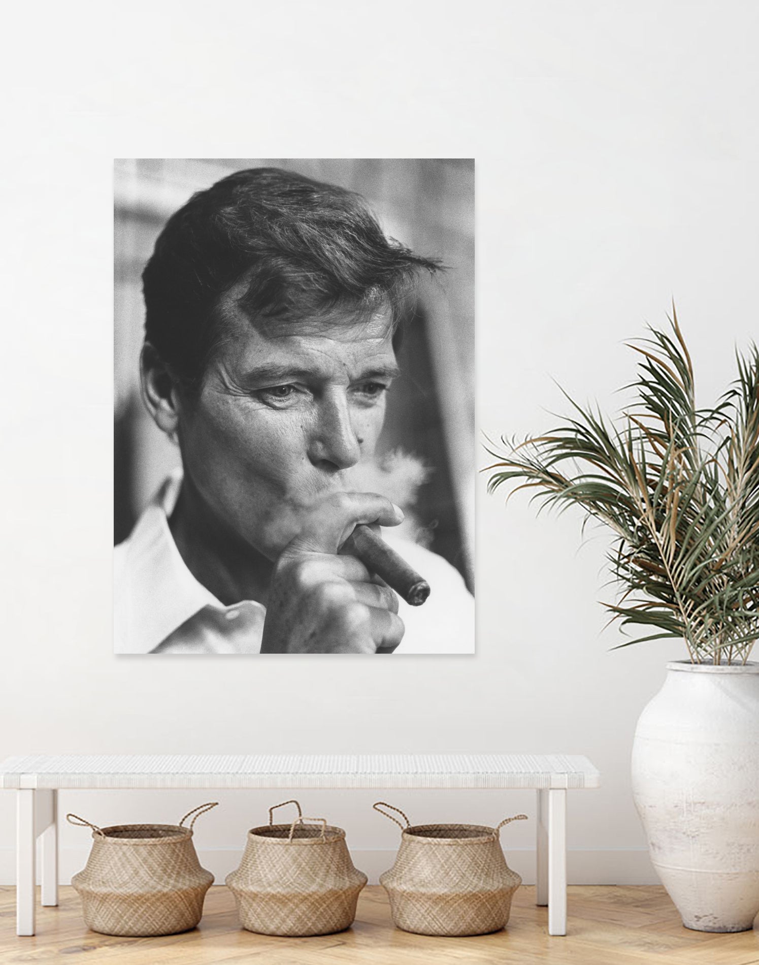 Roger Moore  by © Classic Picture Library / Bridgeman Images on GIANT ART - black and white photography