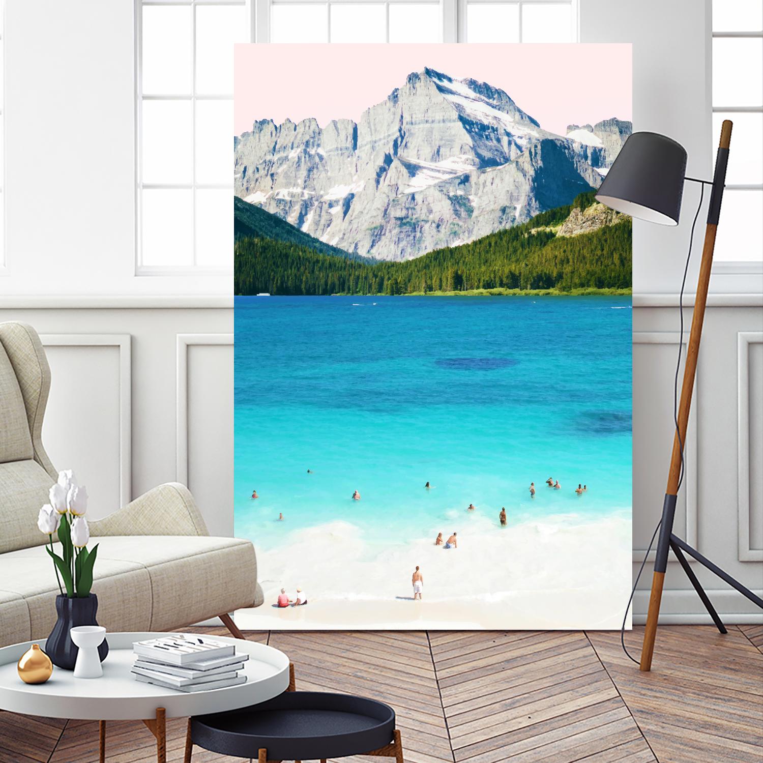 Summer Vibes by 83 Oranges on GIANT ART - blue digital mountain