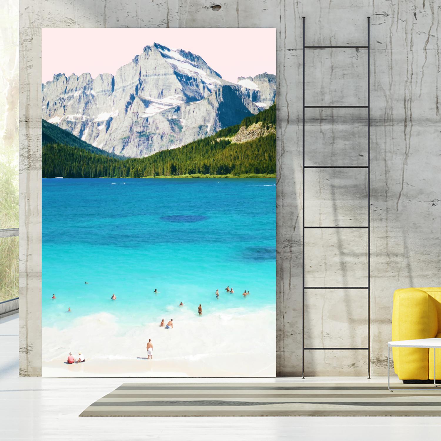 Summer Vibes by 83 Oranges on GIANT ART - blue digital mountain