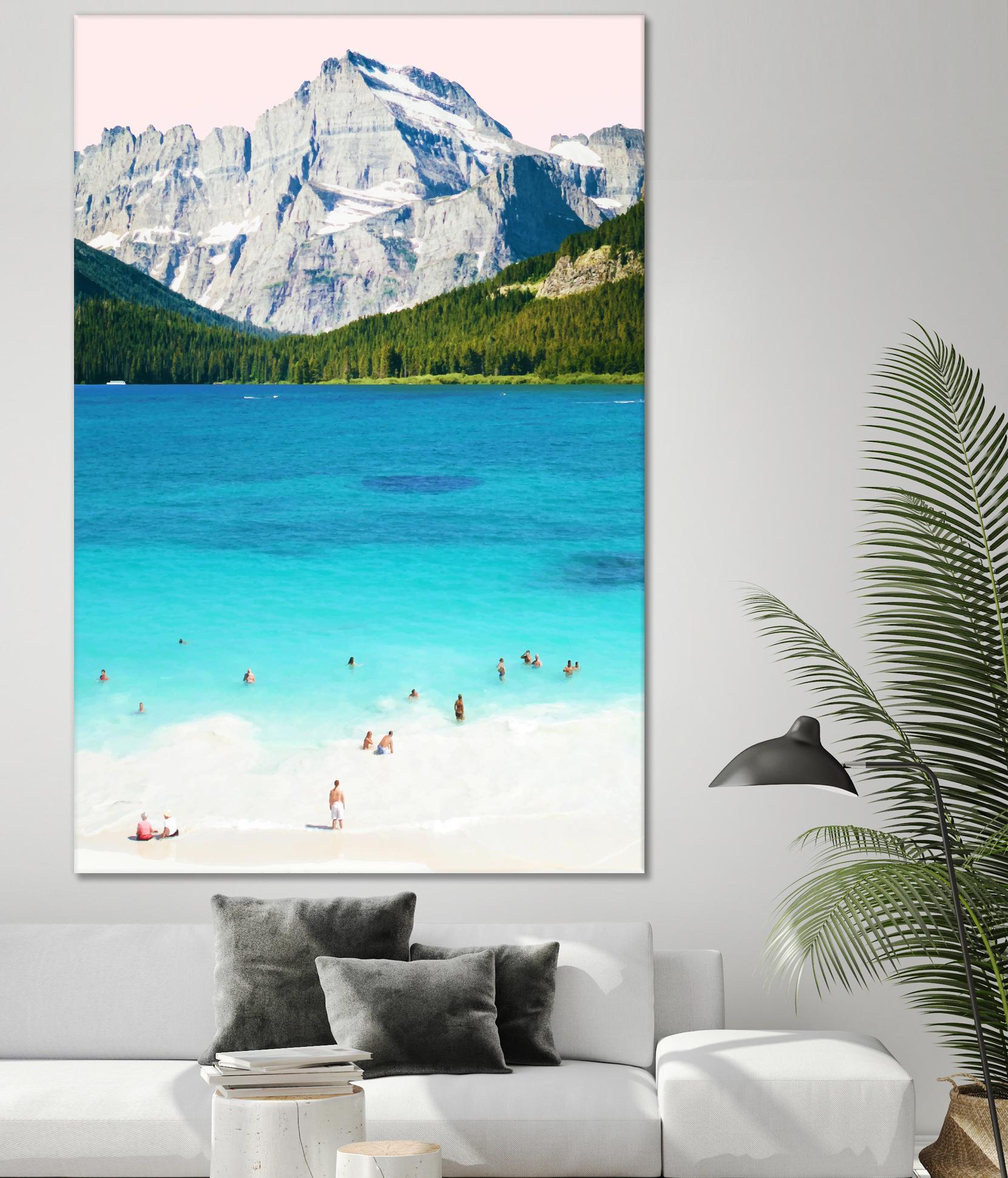 Summer Vibes by 83 Oranges on GIANT ART - blue digital mountain