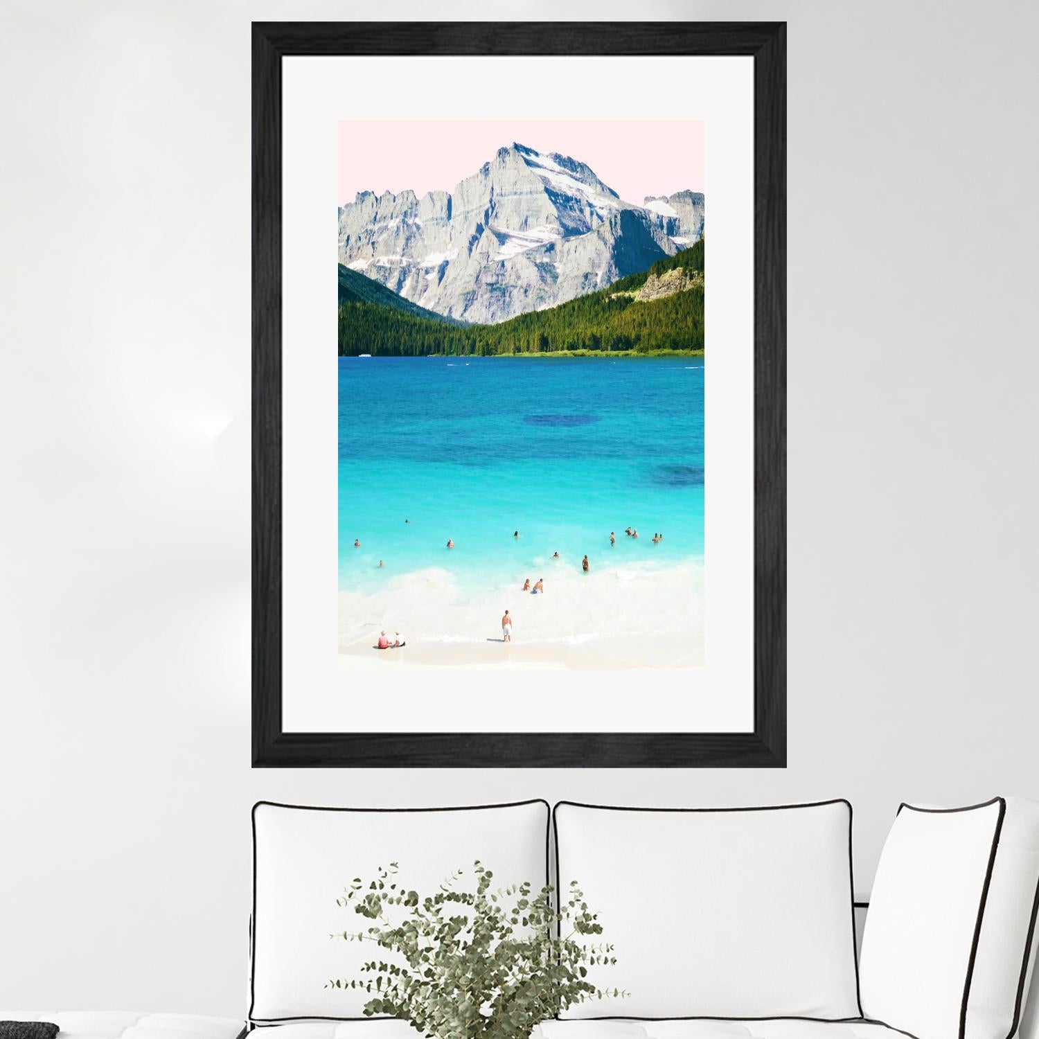 Summer Vibes by 83 Oranges on GIANT ART - blue digital mountain
