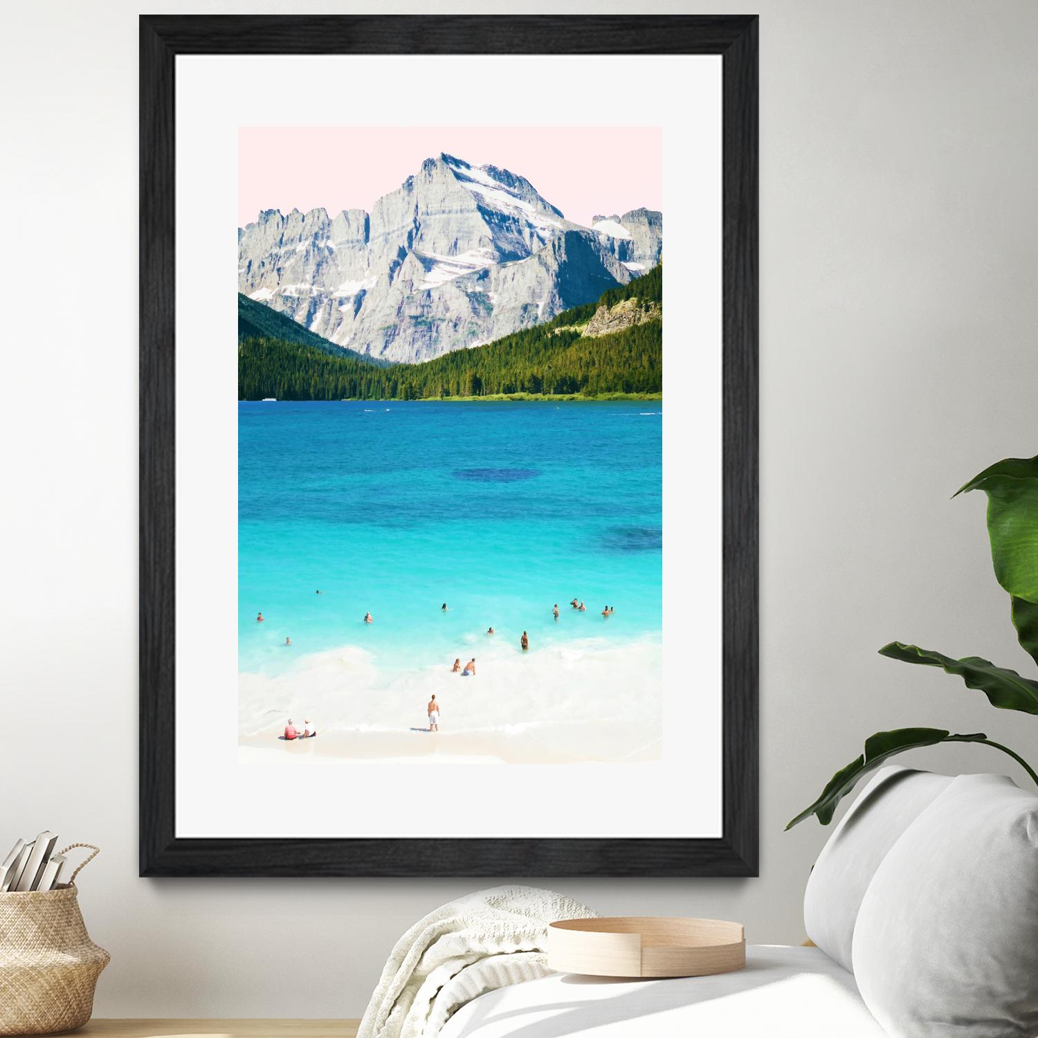 Summer Vibes by 83 Oranges on GIANT ART - blue digital mountain
