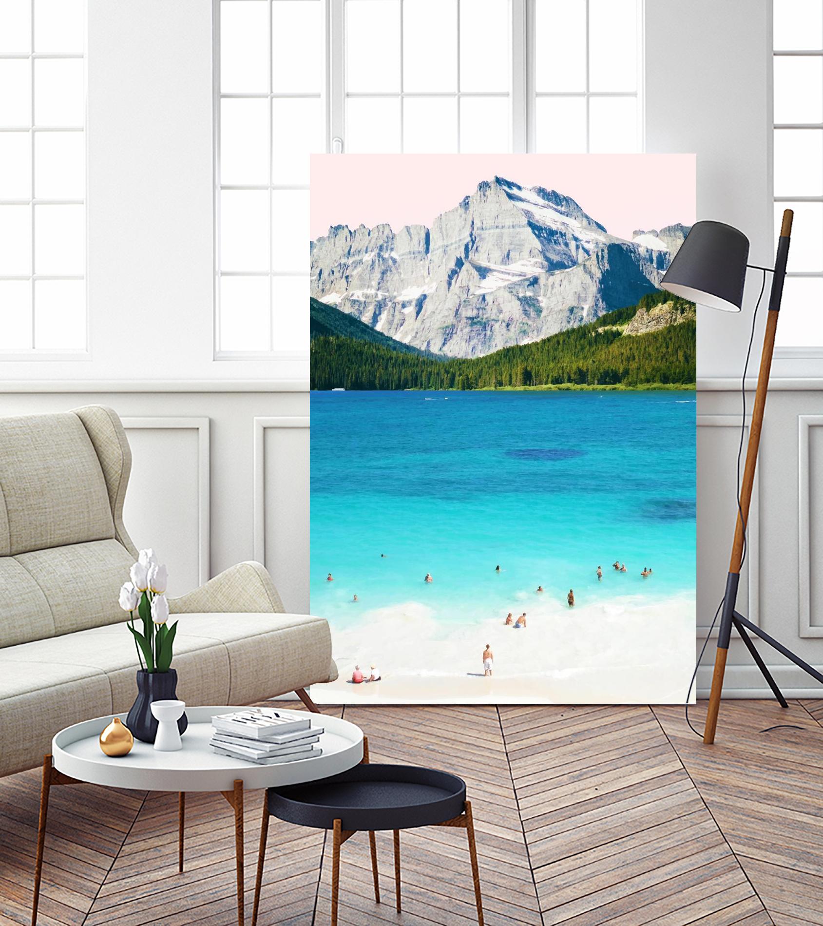 Summer Vibes by 83 Oranges on GIANT ART - blue digital mountain