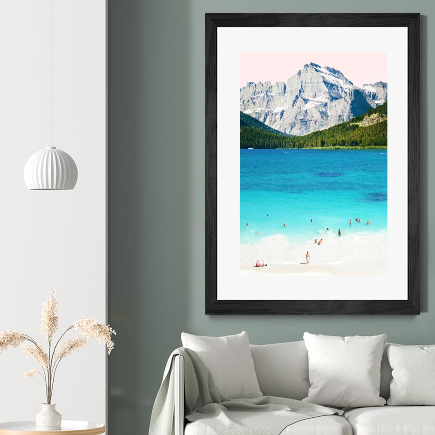 Summer Vibes by 83 Oranges on GIANT ART - blue digital mountain