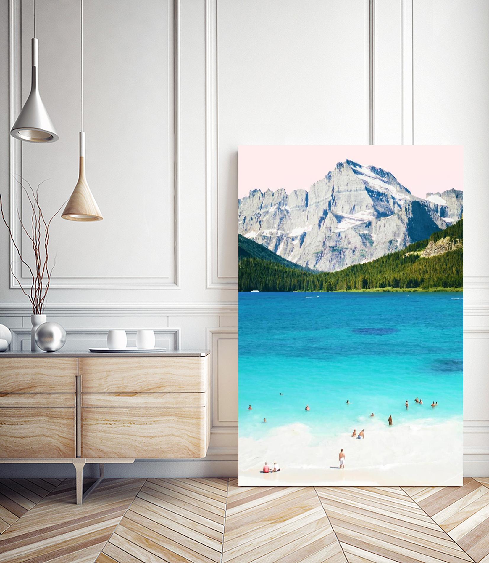 Summer Vibes by 83 Oranges on GIANT ART - blue digital mountain
