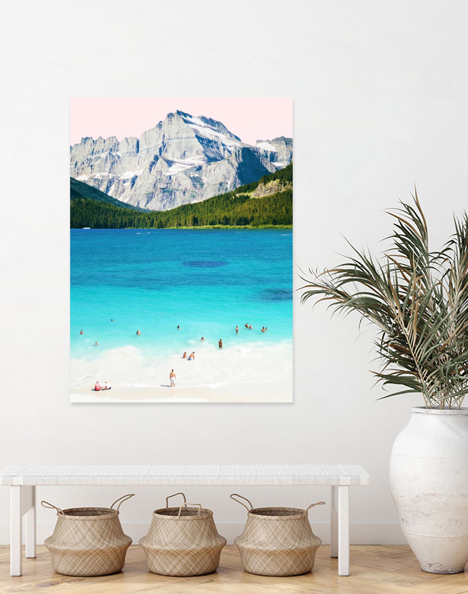 Summer vibes by 83 oranges on GIANT ART - blue digital mountain