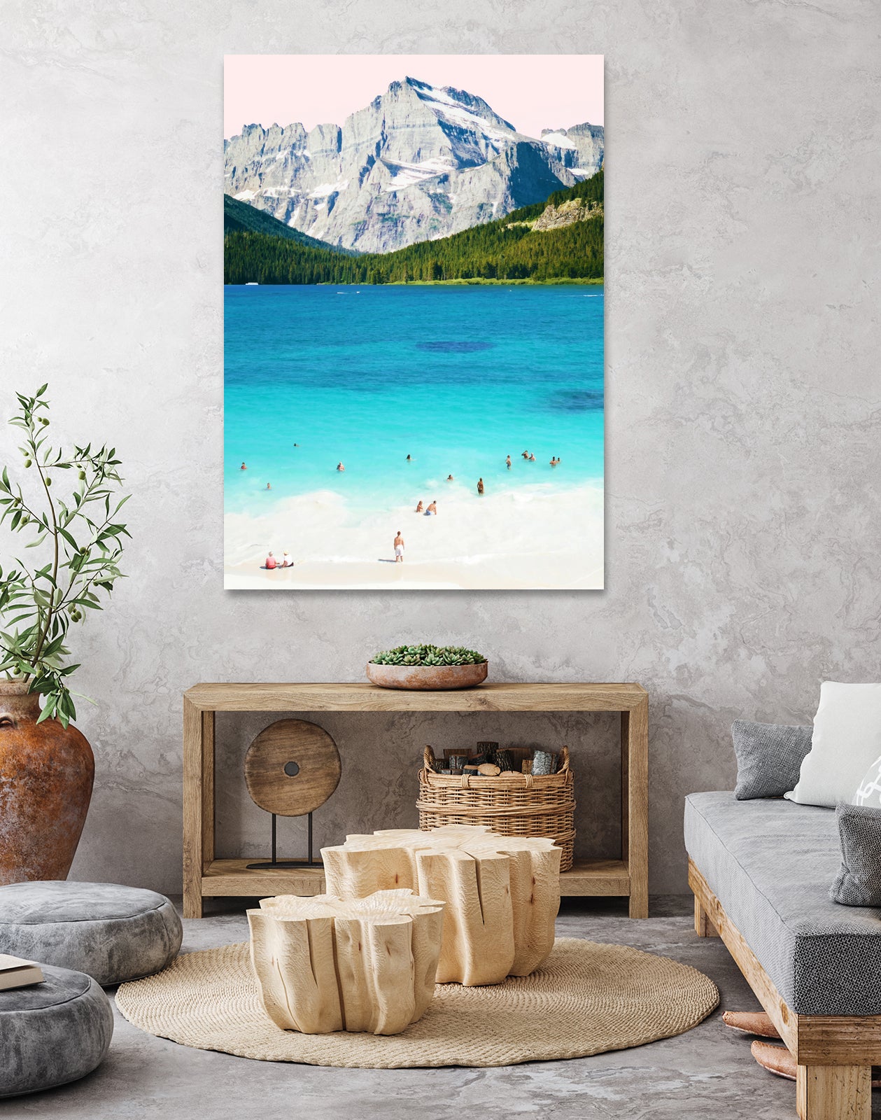 Summer vibes by 83 oranges on GIANT ART - blue digital mountain
