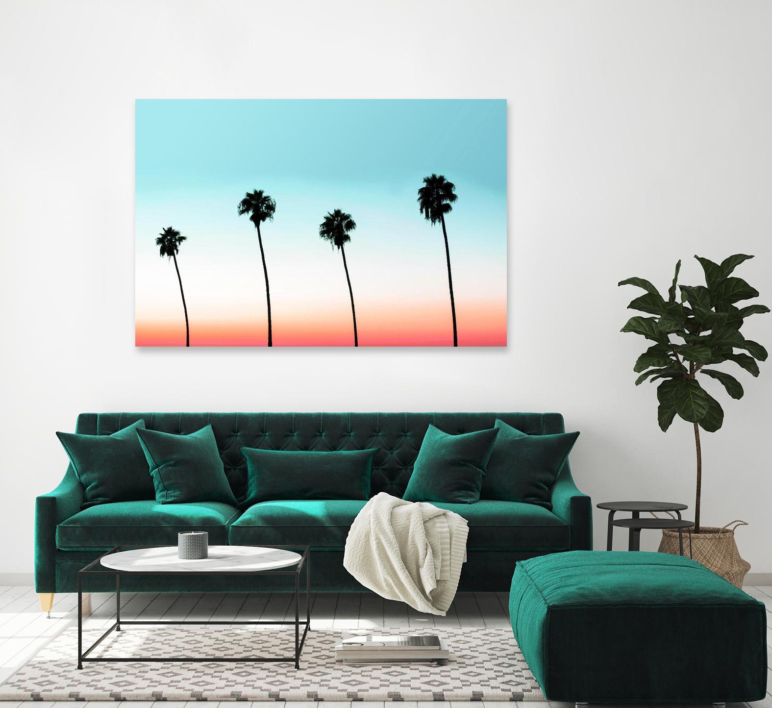 Sunset-Boulevard by 83 oranges on GIANT ART - orange digital palm tree