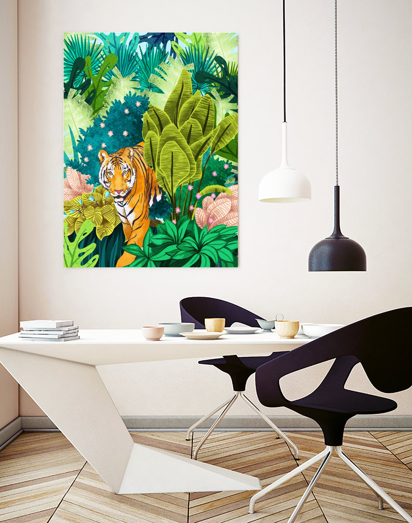 Jungle Tiger by 83 oranges on GIANT ART - orange digital jungle