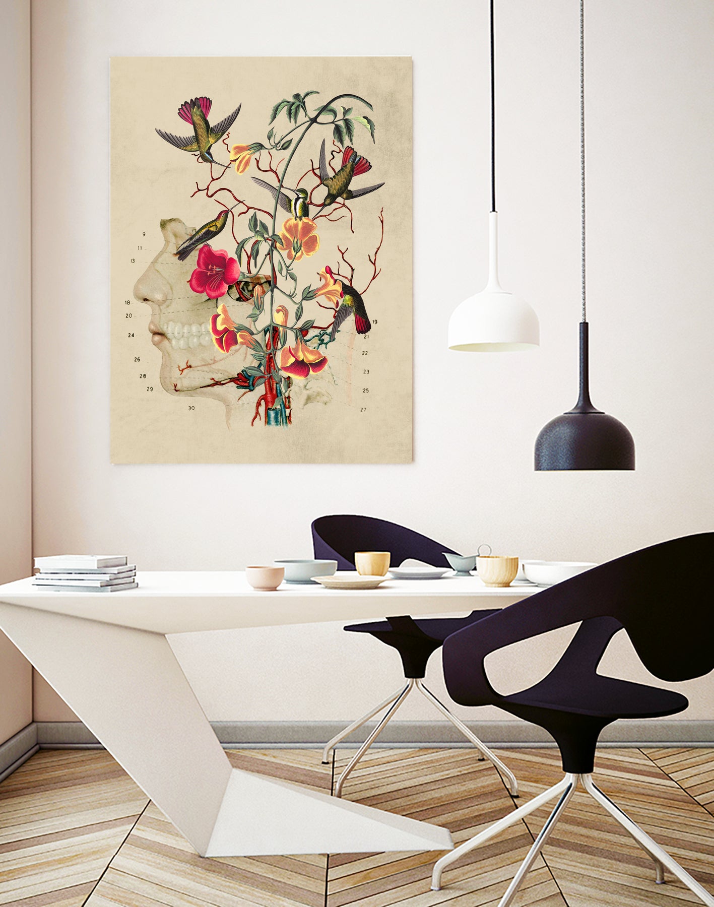 Flower Anatomy by Caterina Lo Cicero on GIANT ART - red digital