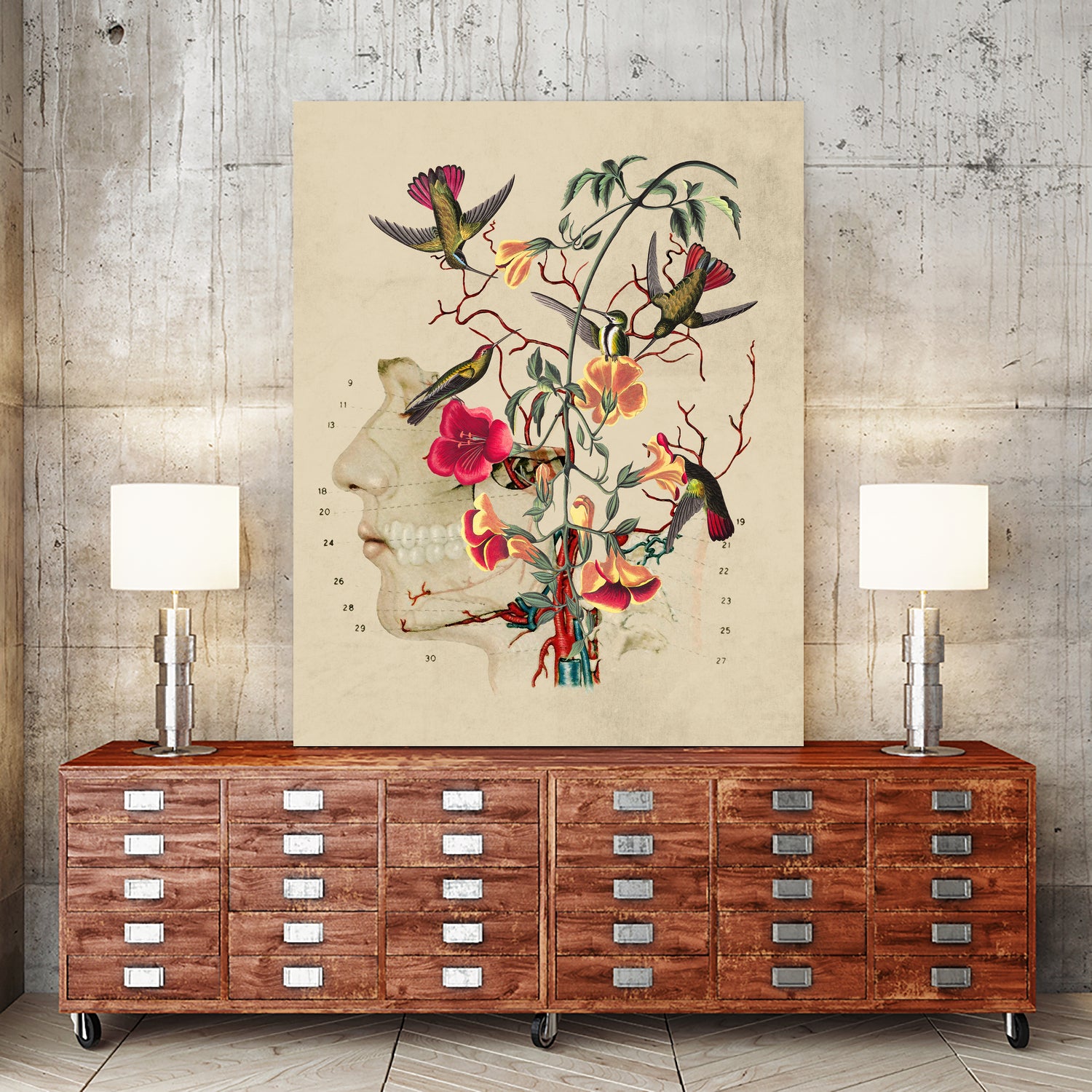 Flower Anatomy by Caterina Lo Cicero on GIANT ART - red digital