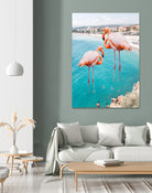 Flamingo on City Beach by Creativeaxle on GIANT ART