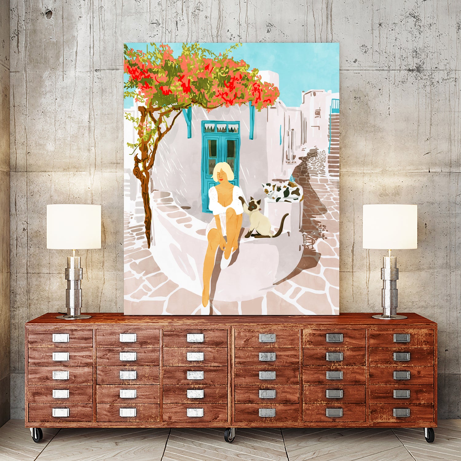 Greek Vacay by 83 Orange on GIANT ART - orange costal vacation
