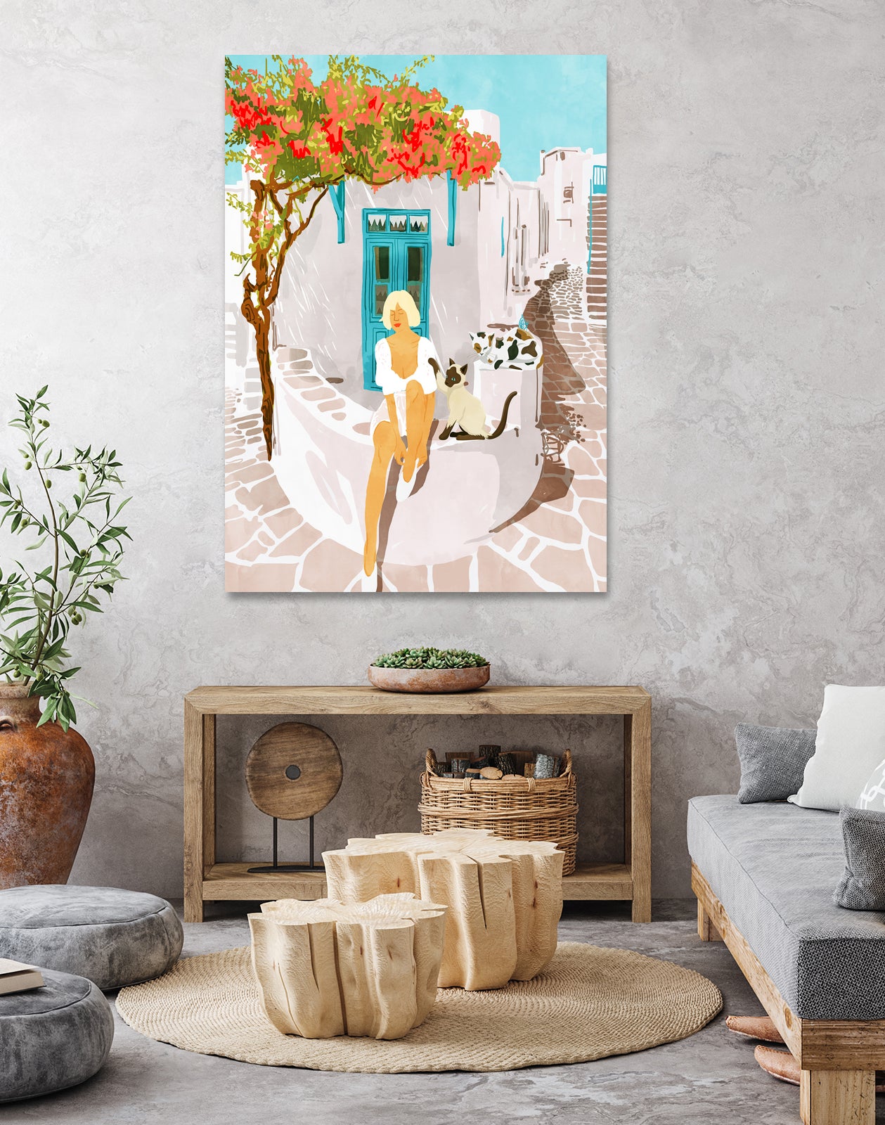 Greek Vacay by 83 Orange on GIANT ART - orange costal vacation