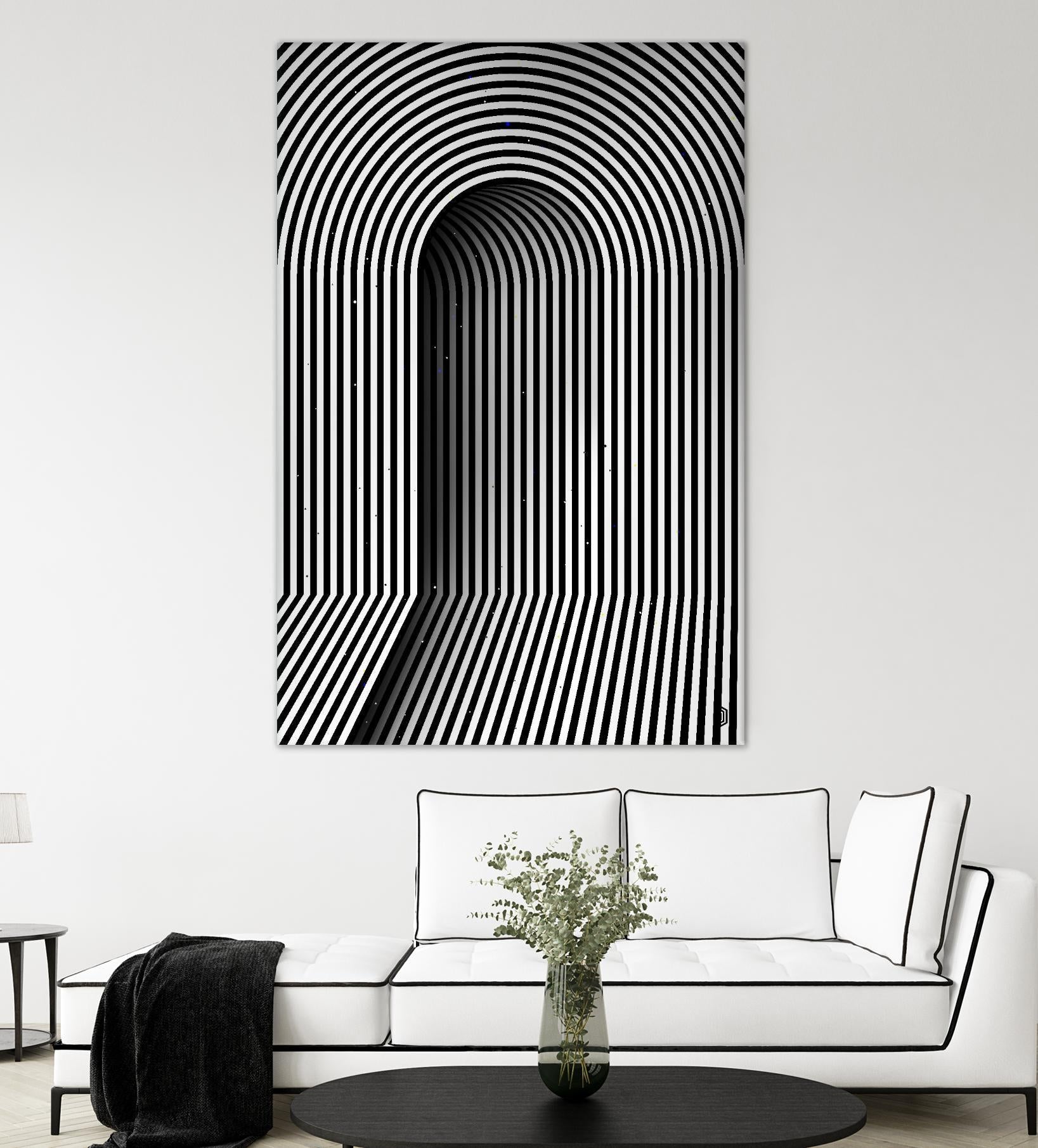 Hidden door by Divin Creador on GIANT ART - white black & white
