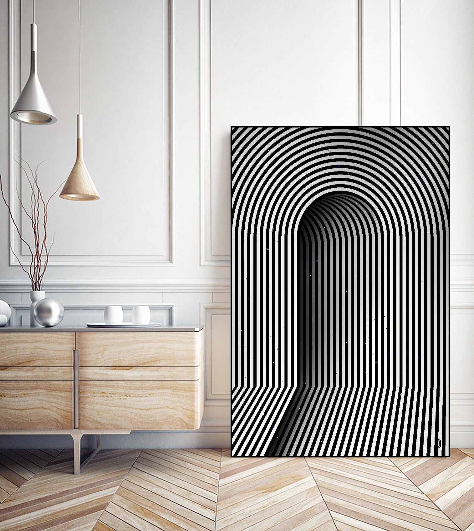 Hidden door by Divin Creador on GIANT ART - white black & white