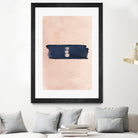 Blush & Navy Shapes II Contemporary Art Study by Nordic Print Studio on GIANT ART